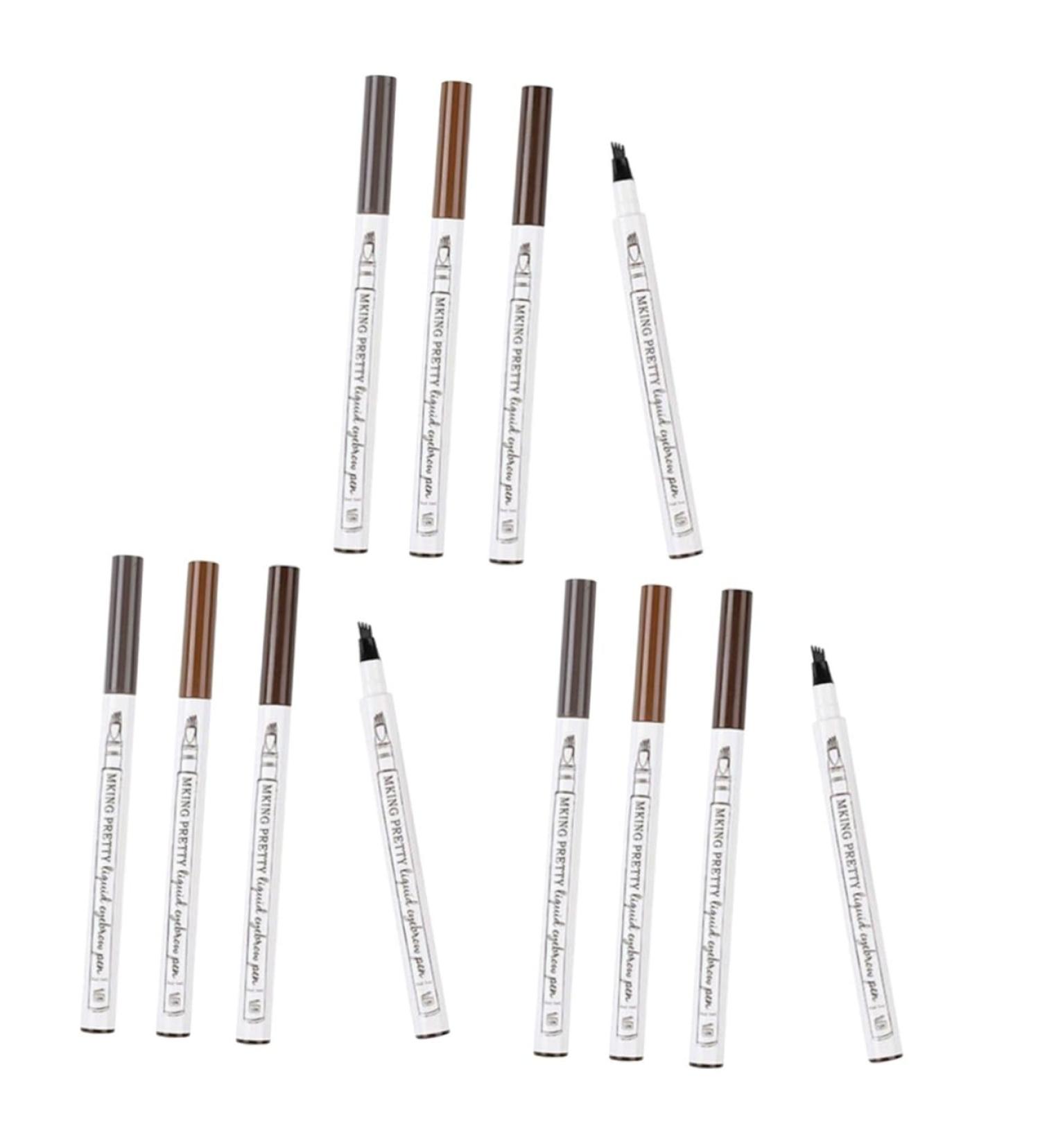 Didiseaon 12 Pcs Waterproof Eyebrow Pen Eyebrow Pen Brow Pencil Liquid Eyebrow Pen Eyebrow Makeup Tool 1 count (Pack of 1) As Shownx3pcs - Buy Online on GoSupps.com