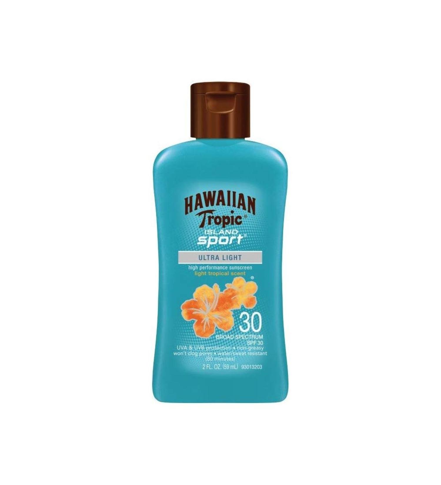 Hawaiian Tropic Island Sport SPF 30 Sunscreen Travel Size 2 oz (Pack of 6)