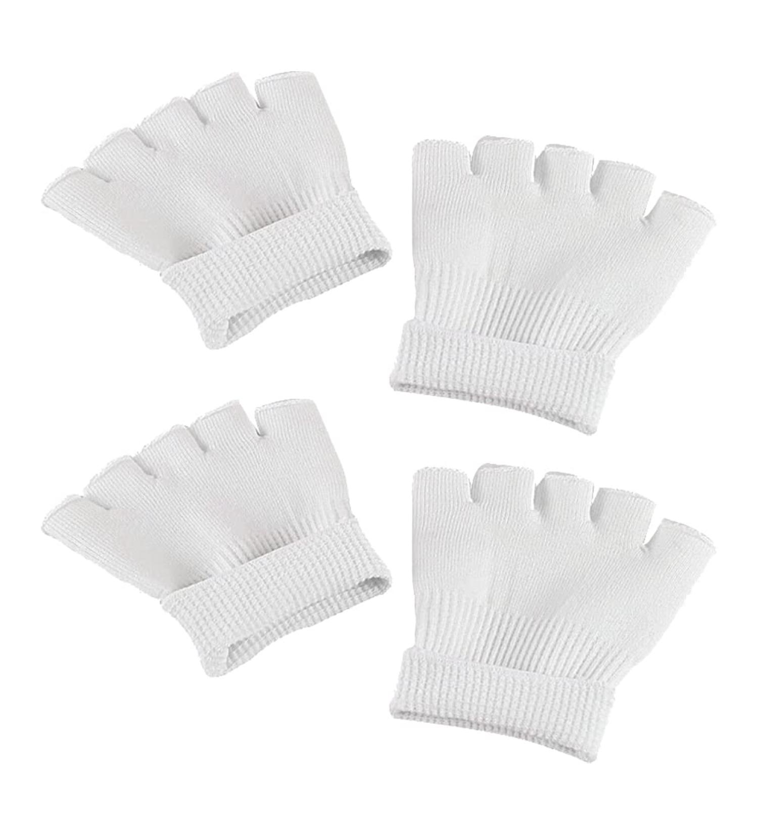2 Pairs Five Toe Half Socks White Sock Yoga Toe Heel Feet Cracked Socks Toe Socks Toeless Socks Separator Socks Foot Alignment Socks Moisturising Socks Dry Feet Socks Gel Care Spa - Buy Online on GoSupps.com
