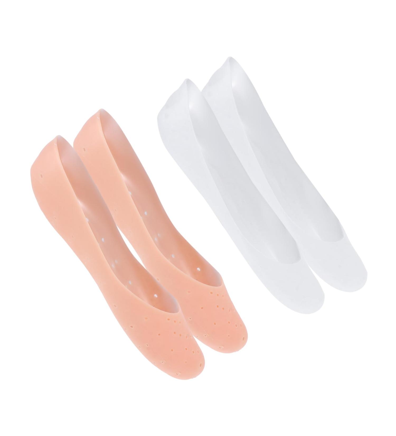 minkissy 4 Pairs Silicone Feet Spa Socks for Cracked Feet Cracked Socks Moisturising Foot Socks Foot Care Protector Plantar Socks Stretchy Gel Socks Silica Gel Socks Heel L 19.5X9.5X1.5CM - Buy Online on GoSupps.com