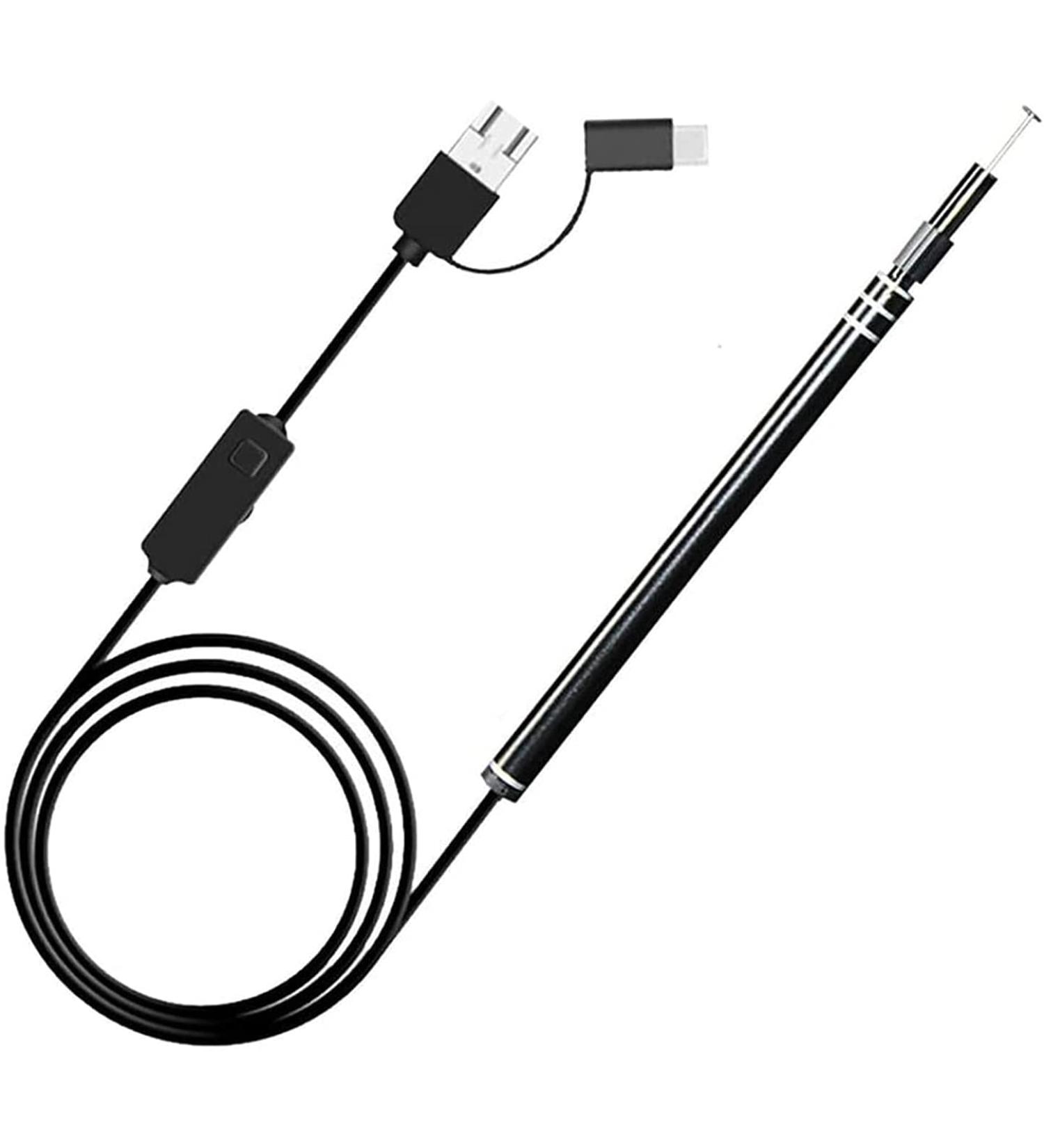 KouRy Ear Wax Removal Wireless Ear Cleaner with HD Ear Camera Waterproof 5.5mm Ear Otoscope with 6 LED Lights Earwax Removal Tools (Black) - Buy Online on GoSupps.com