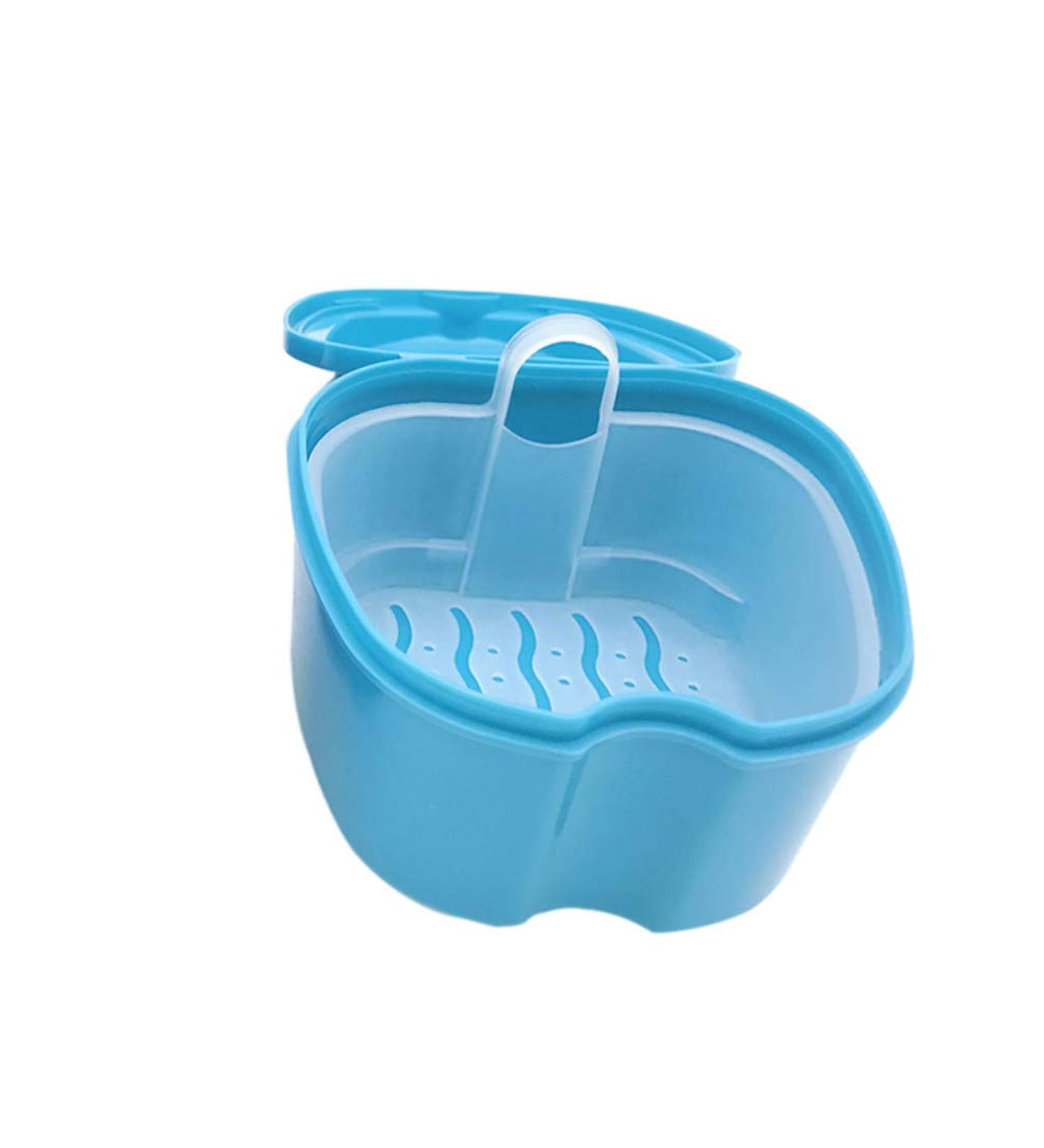 SUPVOX Denture Box - Blue Denture Teeth Storage Case with Net for Secure & Hygienic Storage | International Shipping Available - Buy Online on GoSupps.com
