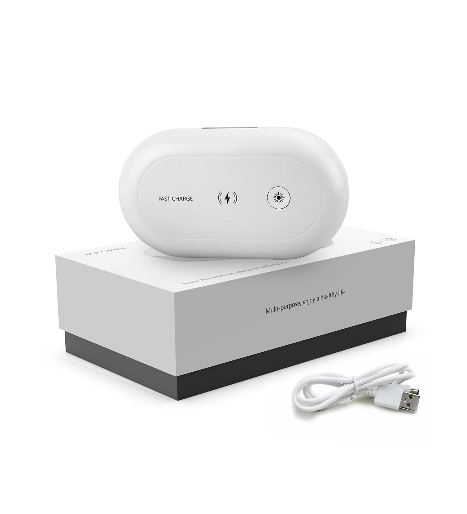 Portable UV Light Sanitizer Box for Smartphone, Keys, Cards, Toothbrush, Makeup & Jewelry - Fast Charge, Aromatherapy - Cell Phone Cleaner - Buy Online on GoSupps.com