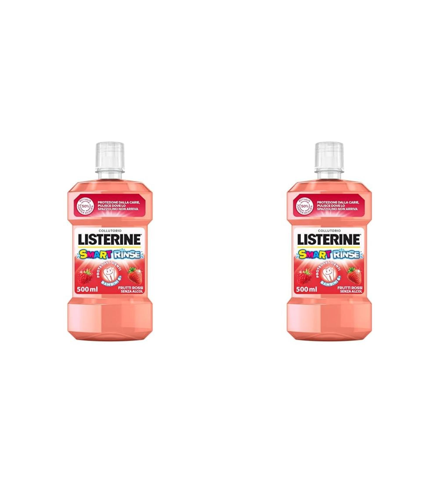 LISTERINE SMART RINSE 500ML Berry - Pack of 2 | Fresh Breath & Oral Care | International Shipping - Buy Online on GoSupps.com