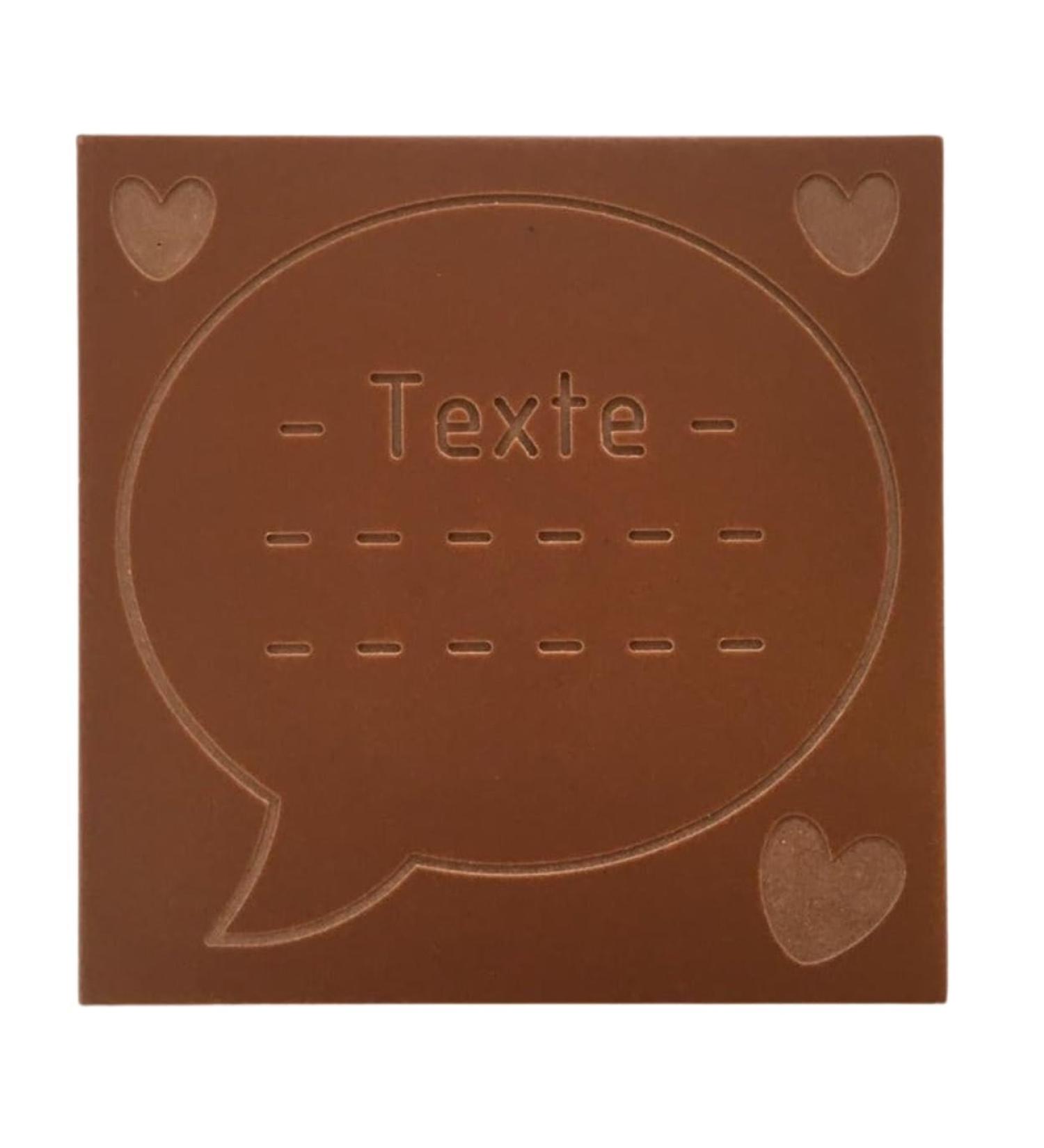 The cards to bite | Heart bubble valentine's day birthday | Personalized chocolate bar with your text | Choice of milk, dark or white chocolate | Father's Day Mother's Day