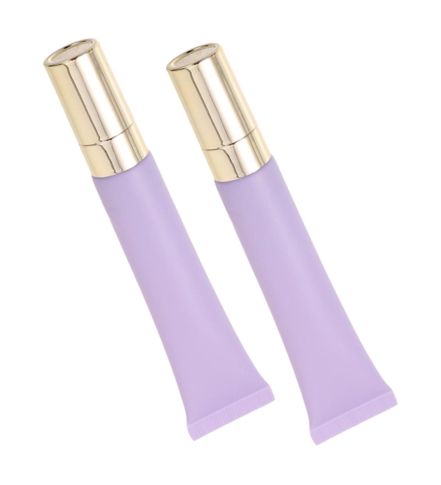 Buy 2pcs Purple Frosted Eye Tools - Empty Cosmetic & Essential Oil Tubes | Zinc Alloy Travel Cream Containers Worldwide Shipping - Buy Online on GoSupps.com