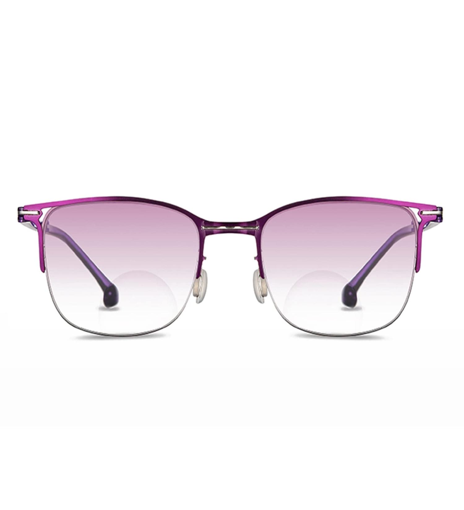 GHARAZ Foldable Bifocal Reading Glasses for Women - Photochromic Modern Computer Aid in Purple (Size: 2.0+) - Buy Online on GoSupps.com