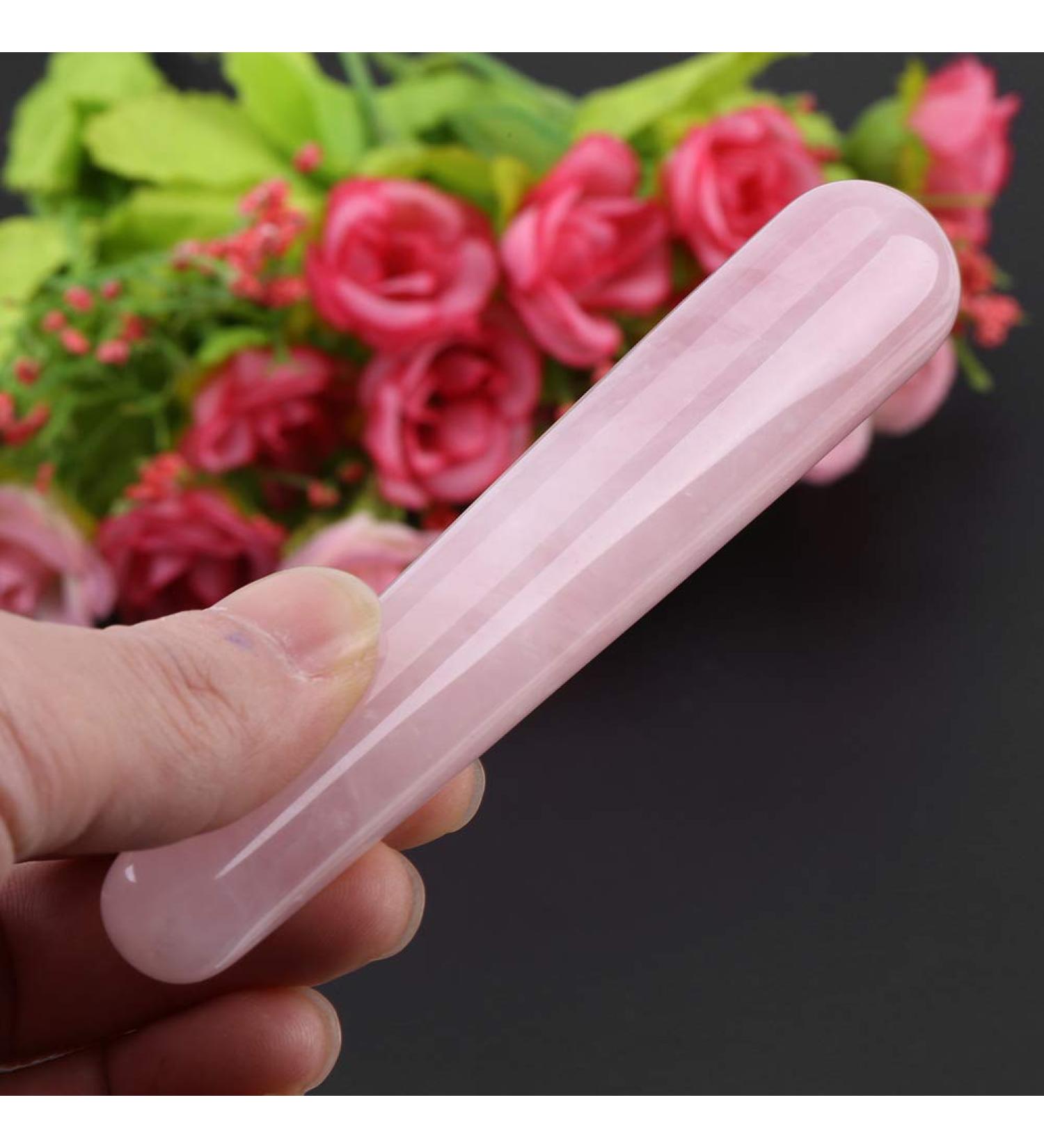 AYNEFY Pink Crystal Acupressure Stick - Massage & Stress Relief Tool for Home SPA | Best Acupuncture Sticks for Wellness - Buy Online on GoSupps.com