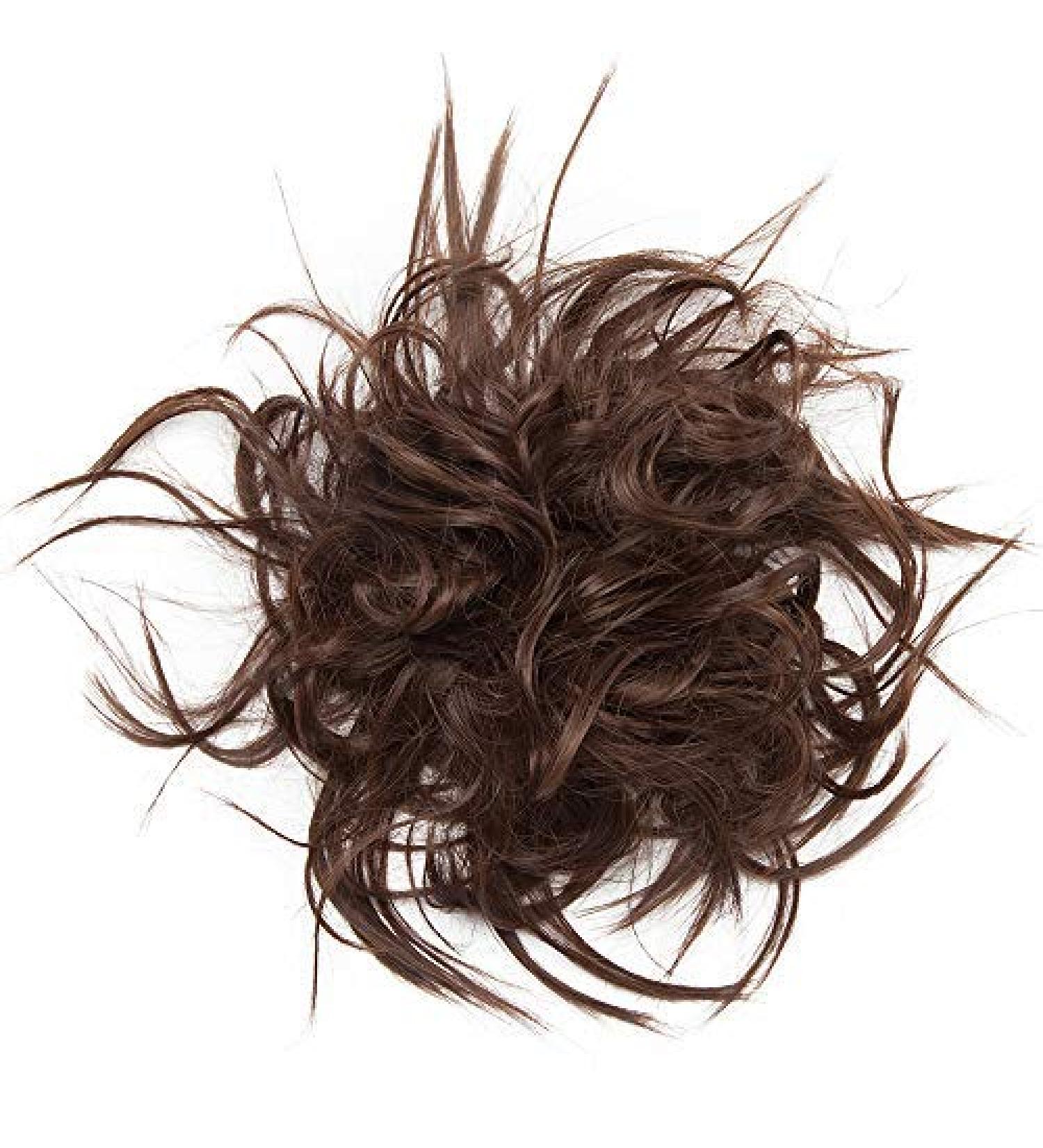 Buy SEGO Curly Hairpiece - Medium Brown Hair Bun Extension | Natural Updo Hair Tie - Buy Online on GoSupps.com