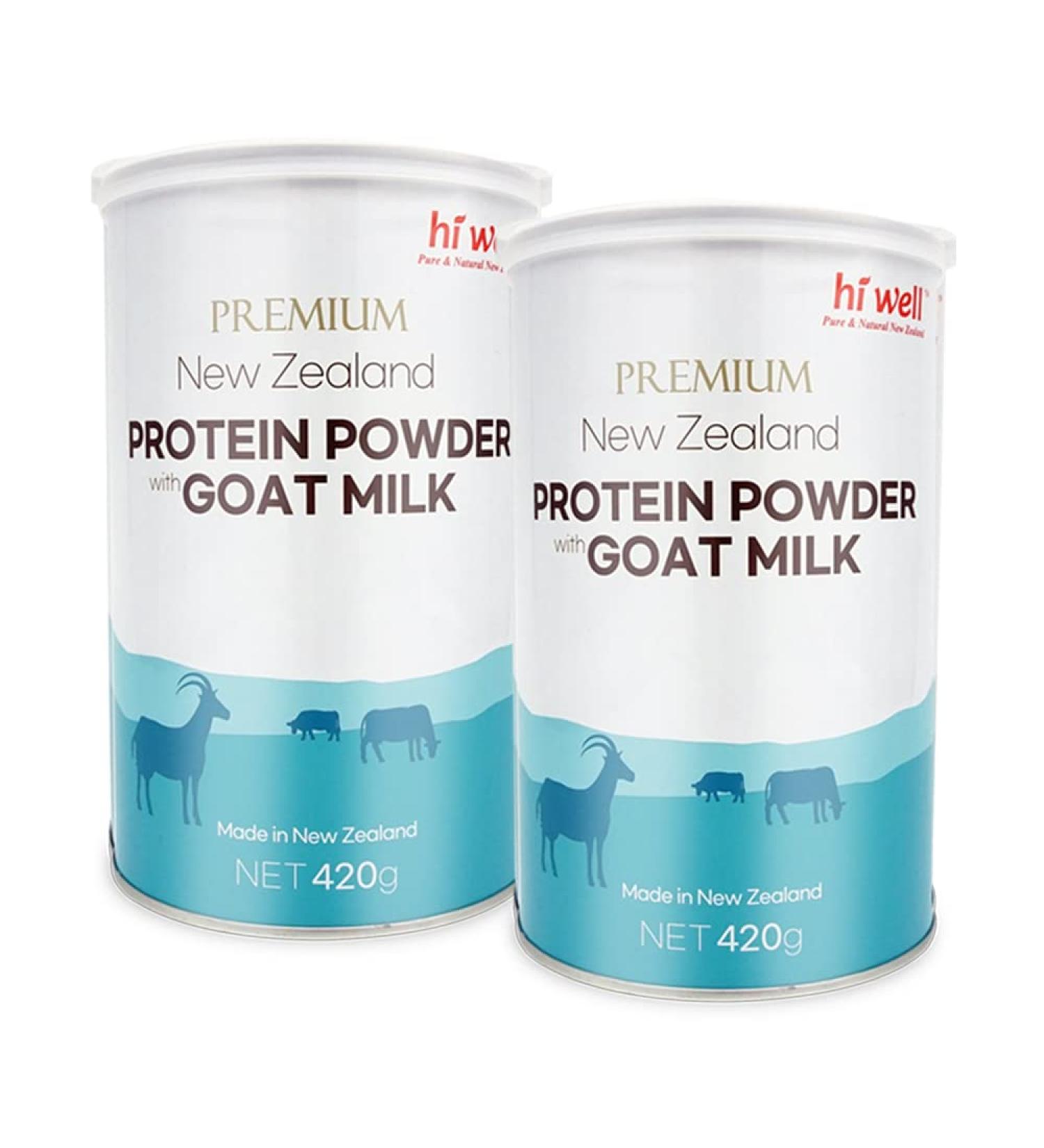 (Pack of 2) Hi Well Premium New Zealand Protein Powder with Goat Milk 420g - Buy Online on GoSupps.com