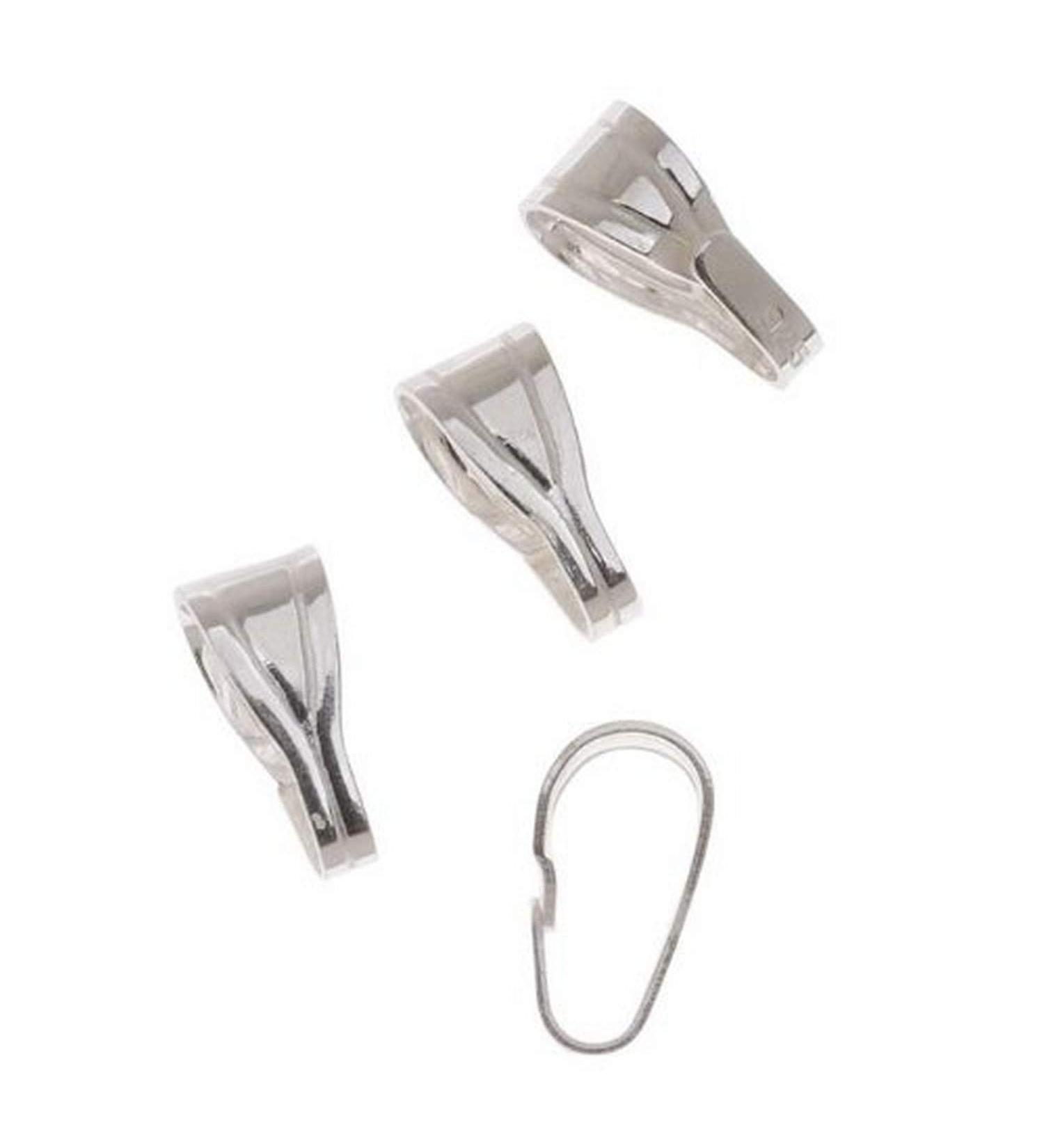 SterlingPendant4-PieceSnapBail 10mm Silver