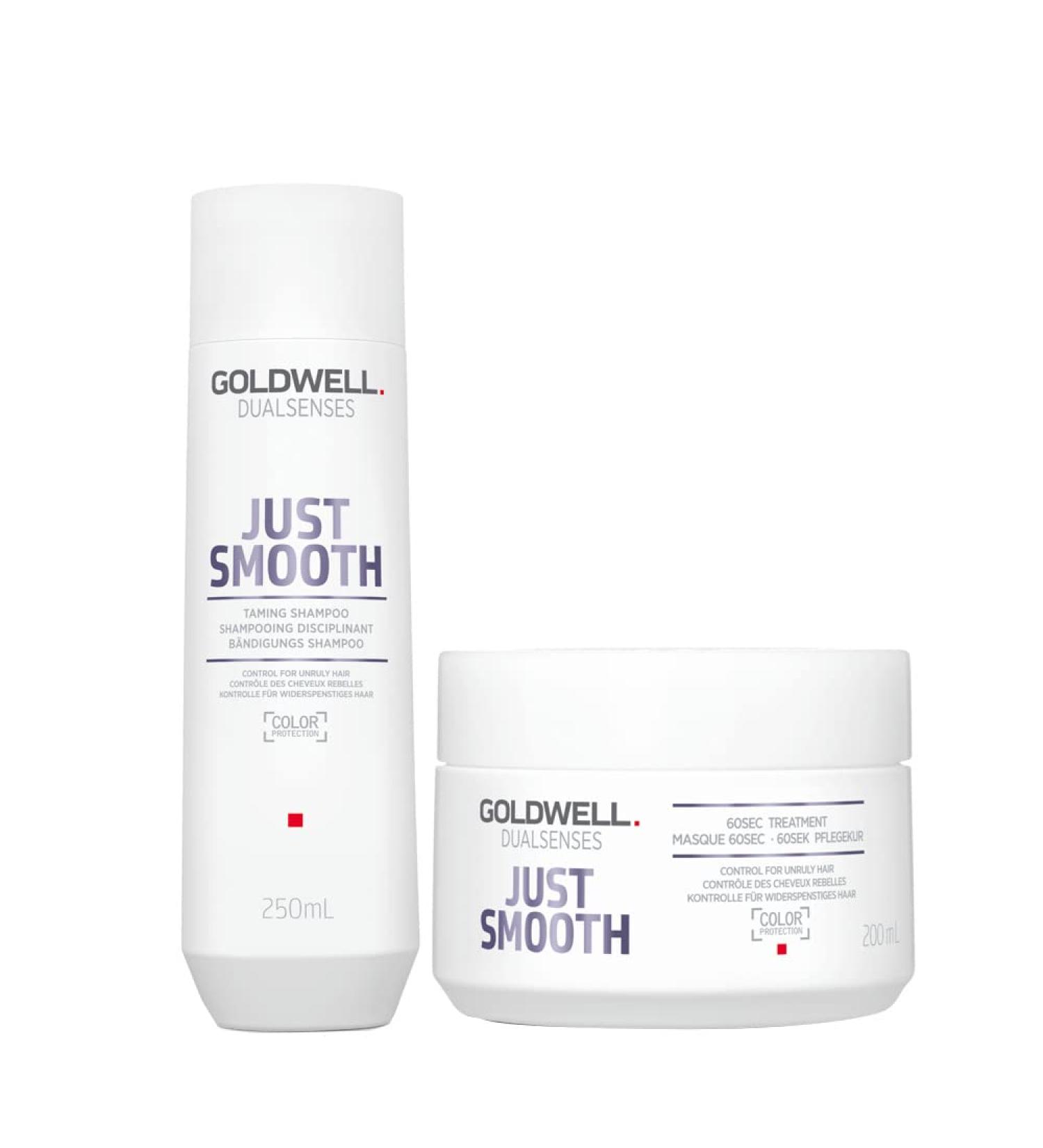 Goldwell Dualsenses Just Smooth Taming Shampoo 250ml e Maschera 200ml Duo anticrespo