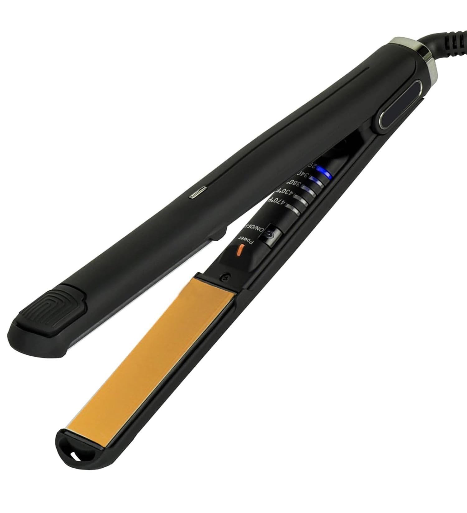 Professional 2 in 1 Hair Straightener & Curler - Titanium Flat Iron for Smooth Finish | Quick Heat Ceramic Floating Plates - Buy Online on GoSupps.com