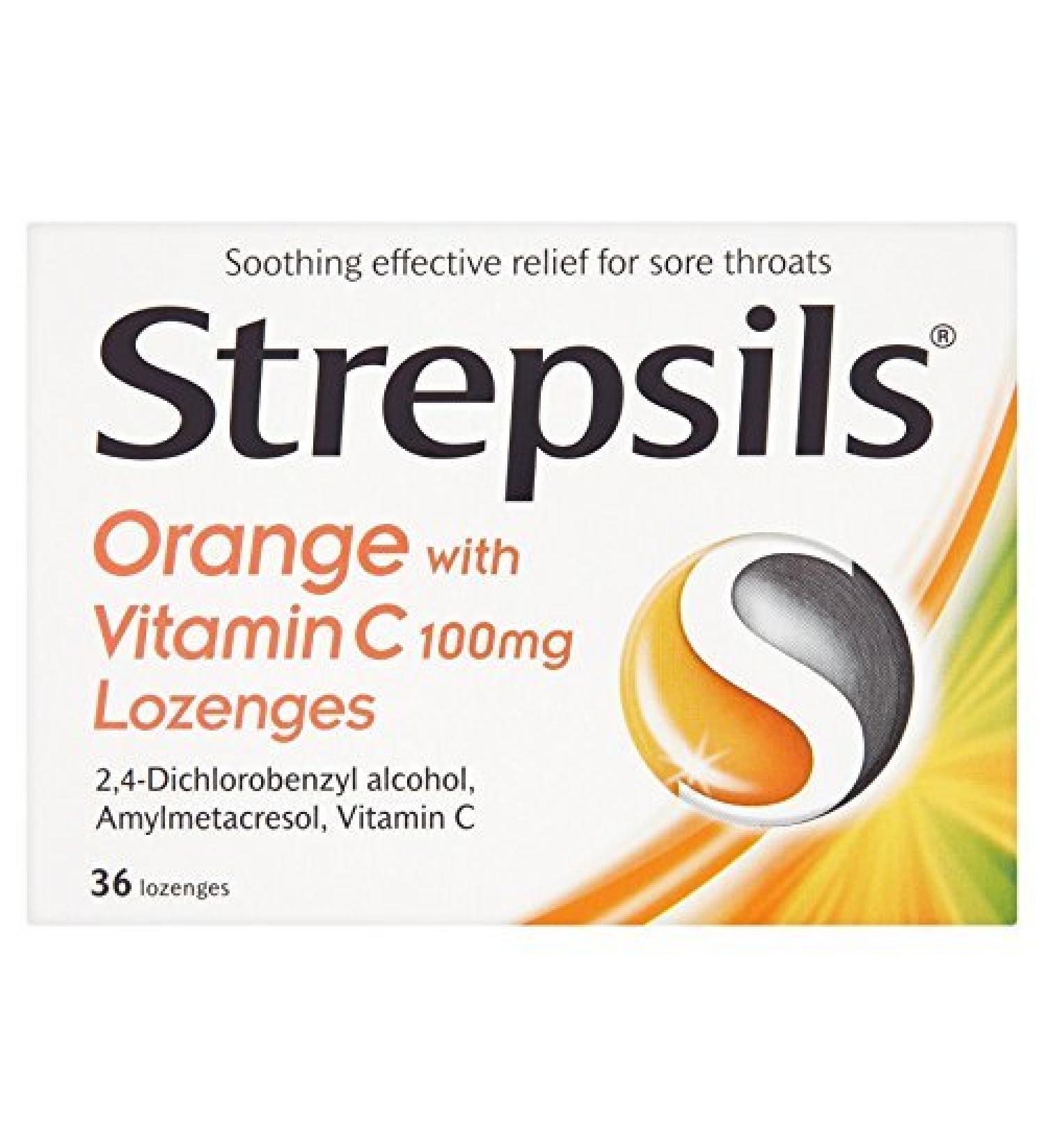 6 x Strepsils Orange with Vitamin C (36) by Strepsils