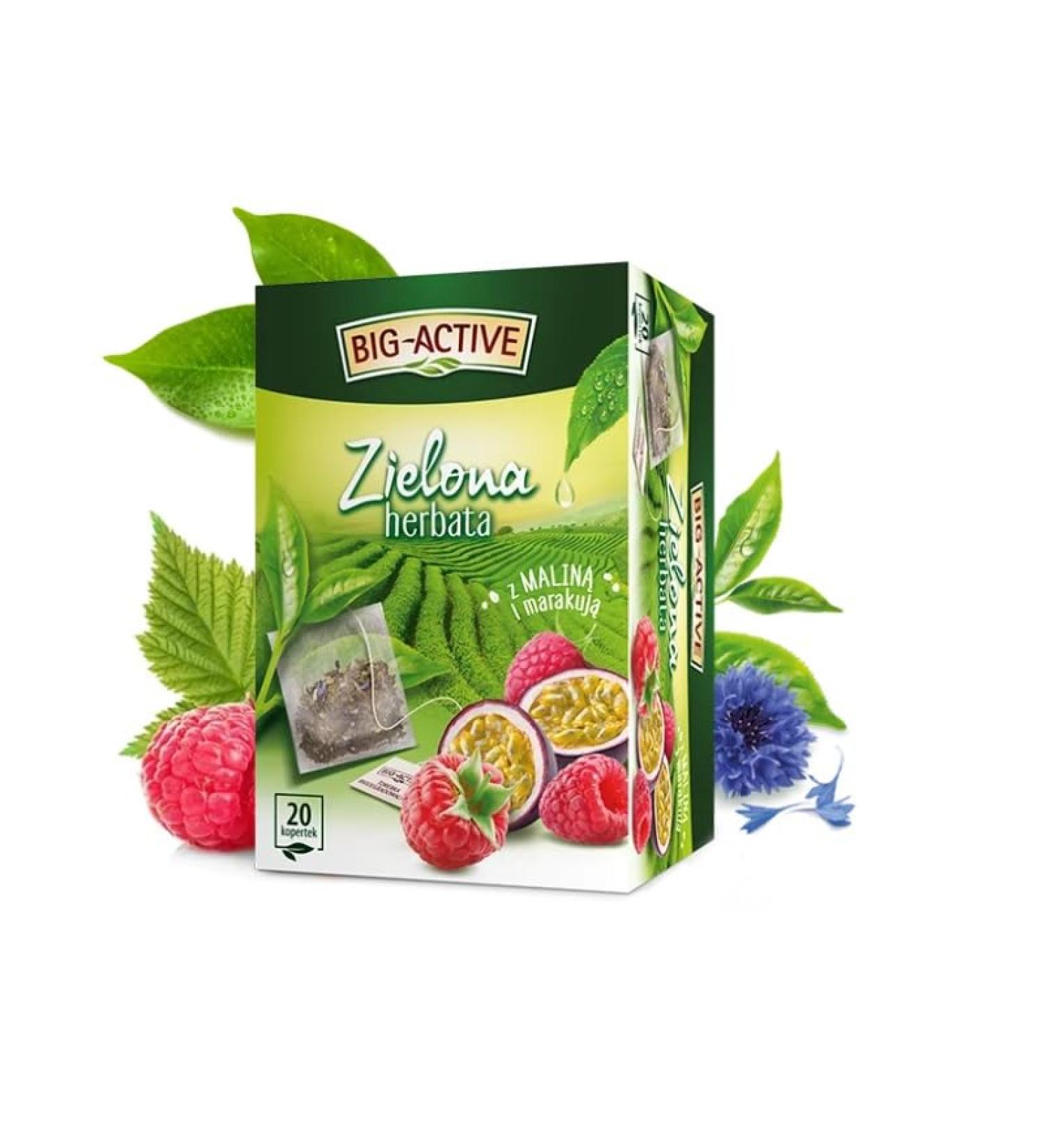 ZIELONA Z MALIN I MARAKUJ Herbata Owocowa Naturalna Polska Herbapol