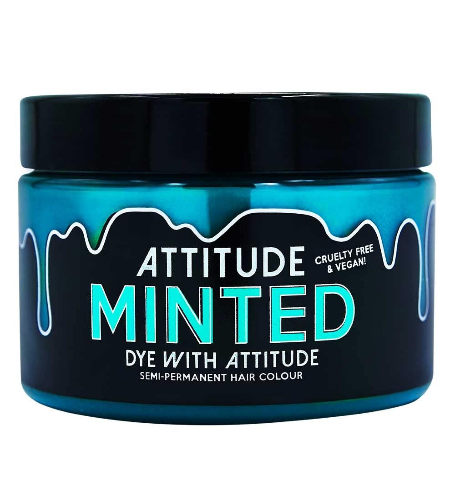 Attitude Semi-Permanent Hair Dye - Vegan Minted Green Color Cream for Cosplay Carnival & Party | 135ml Pastel Hair Color - Buy Online on GoSupps.com