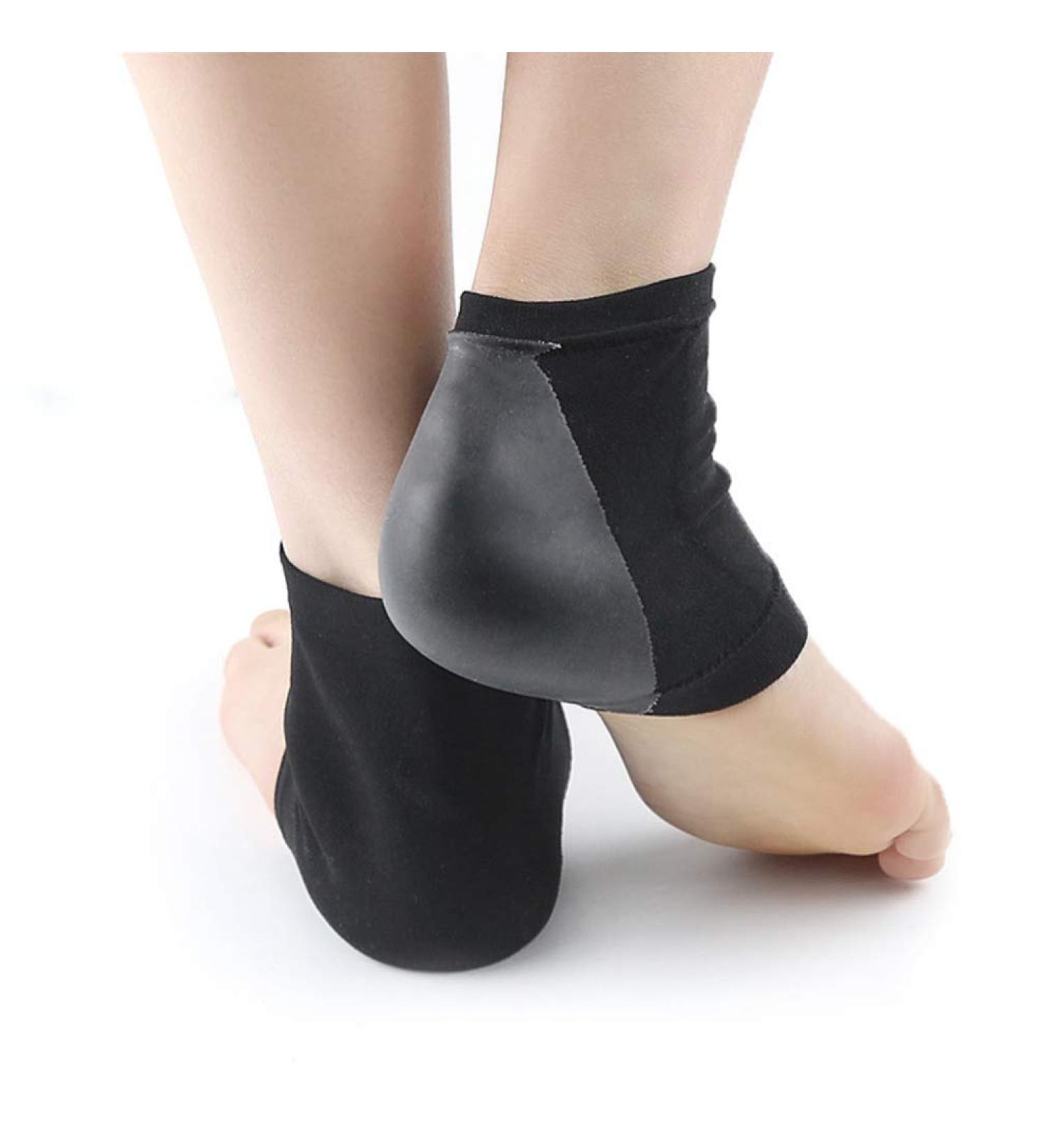 Moisturizing Heel Care Socks for High Heels - Open Toe Cuff Socks for Men & Women - Black Shoe Covers - Buy Online on GoSupps.com