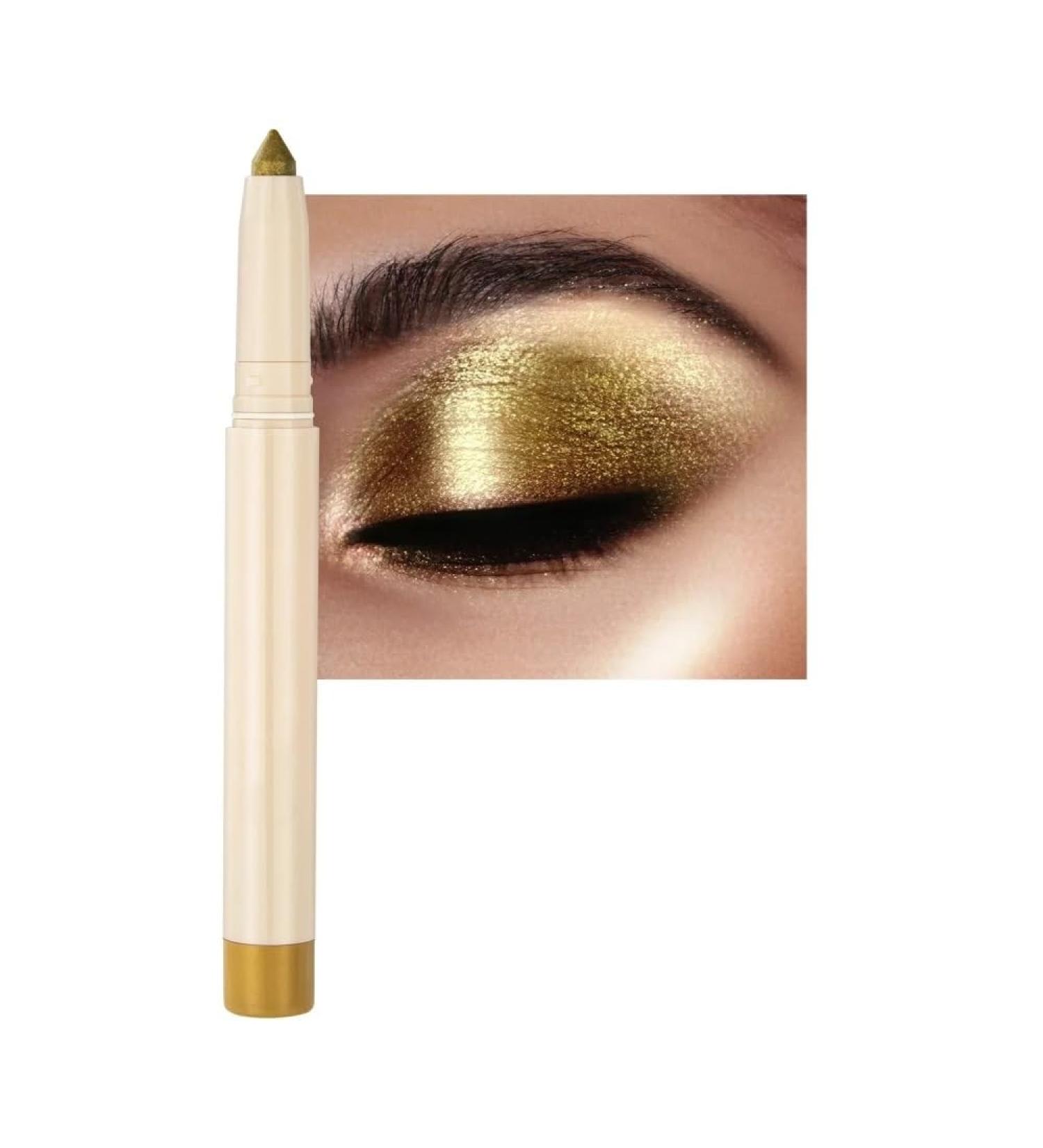 Pearlescent Eyeshadow Pencil Stick Lasting Glitter Shimmer Eye Shadow Pen Eyeliner Stick Eyes Make Up Tools Waterproof 22 Colors (Color : NO.12) - Buy Online on GoSupps.com