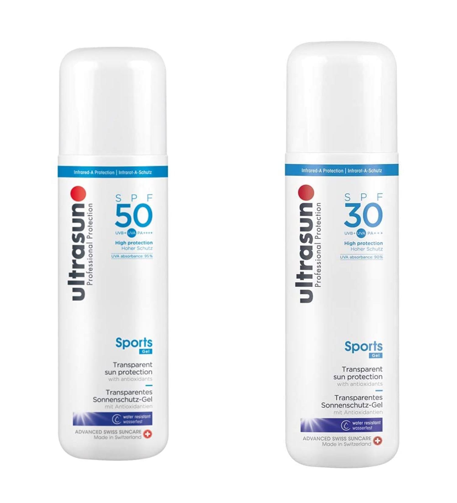 ultrasun Very High SPF 50 Sunscreen Sun Protection Sports Gel 200 ml + Sun Protection Gel 200 ml - Buy Online on GoSupps.com
