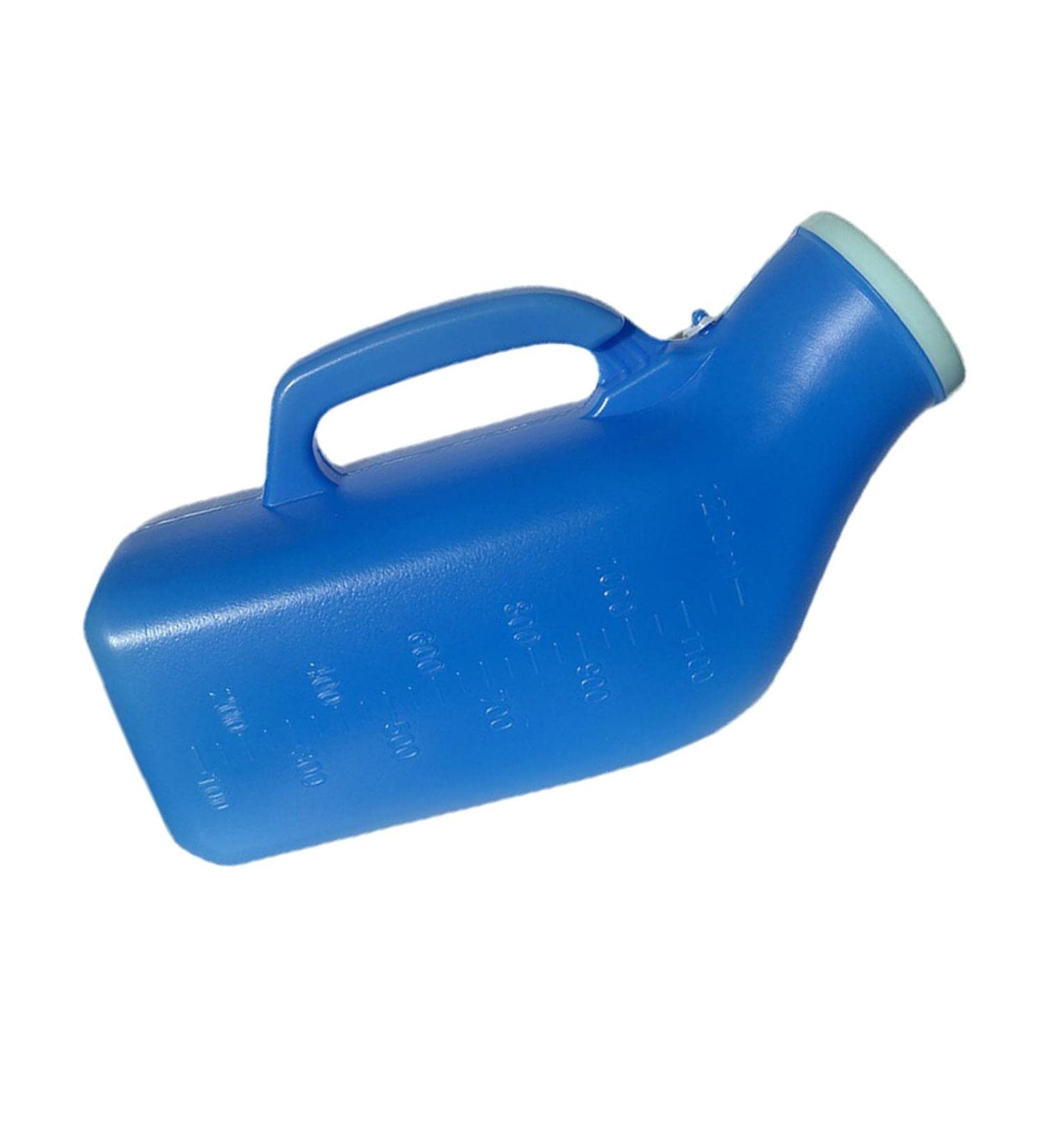 Milageto Bottle Elderly Child Urination Device Plastic Can with Cover 1200ml for Camping Toilet Car Bedbound Patient Male Urinal Blue - Buy Online on GoSupps.com