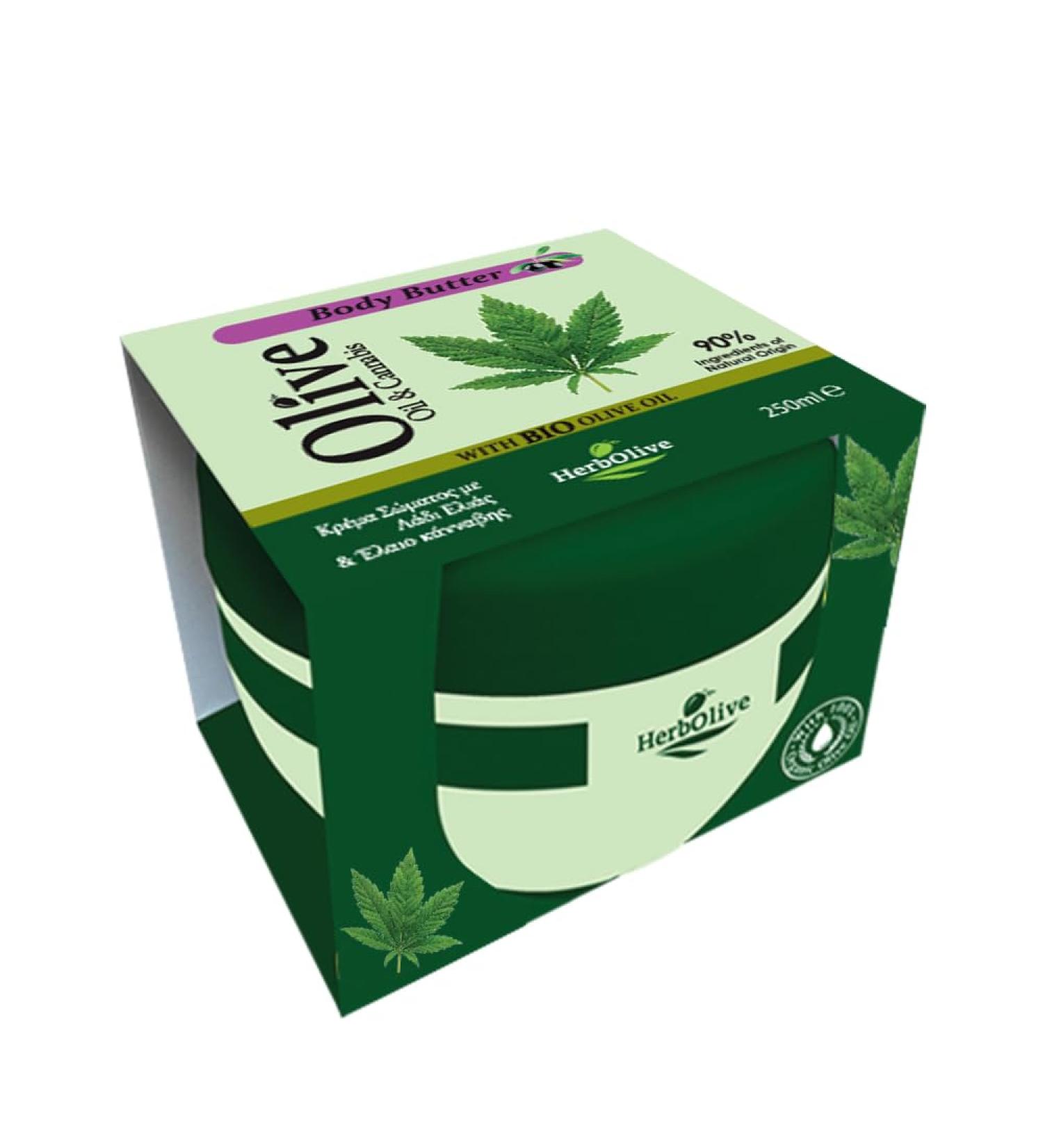 Herbolive Beurre corporel l'huile d'olive et au cannabis 250 ml/ 40888