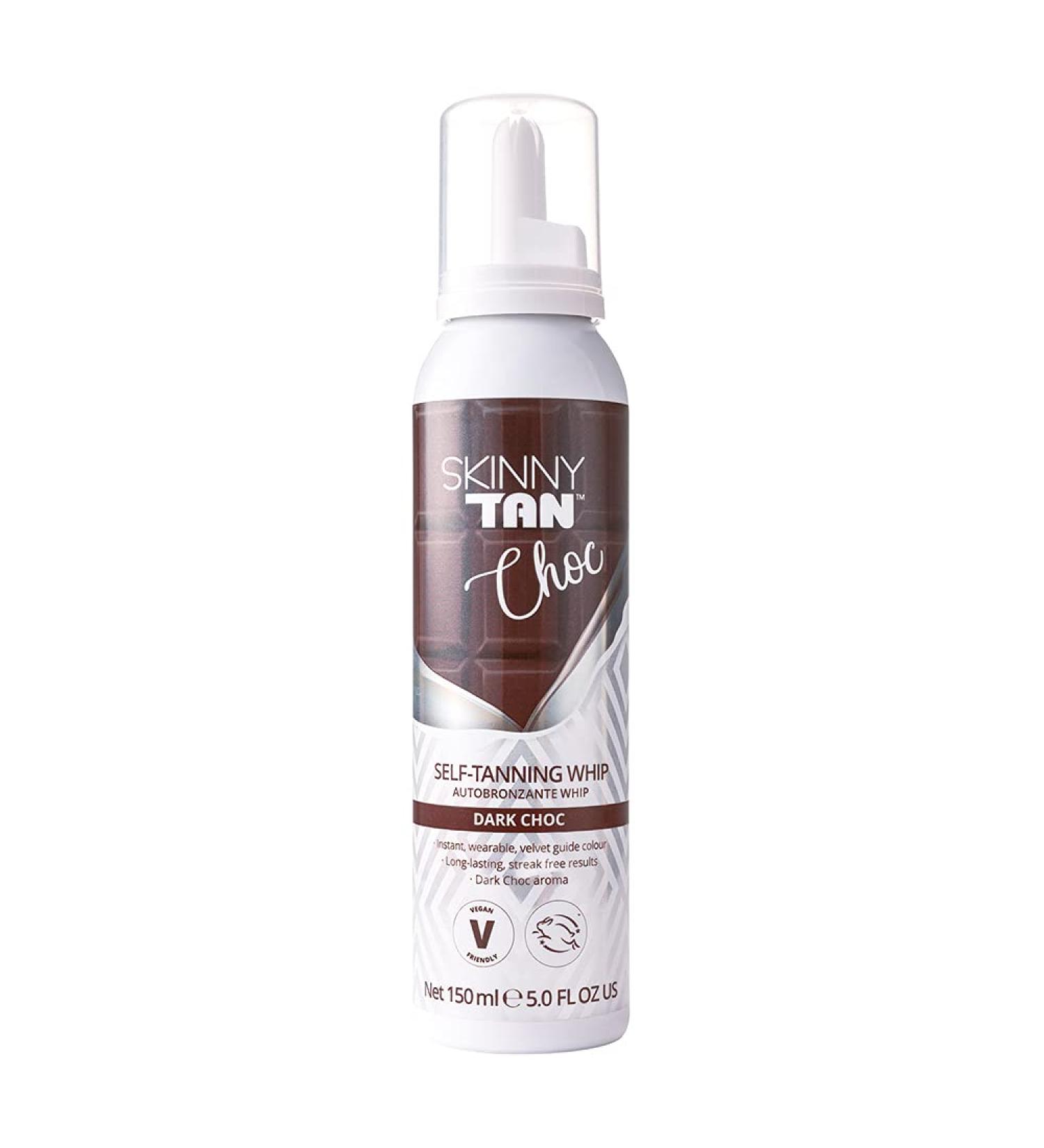Skinny Tan Choc Whip Self-Tanning Mousse 150ml | Dark Chocolate Aroma| No Streaks Formula | Cruelty Free & Vegan| Paraben Free - Buy Online on GoSupps.com