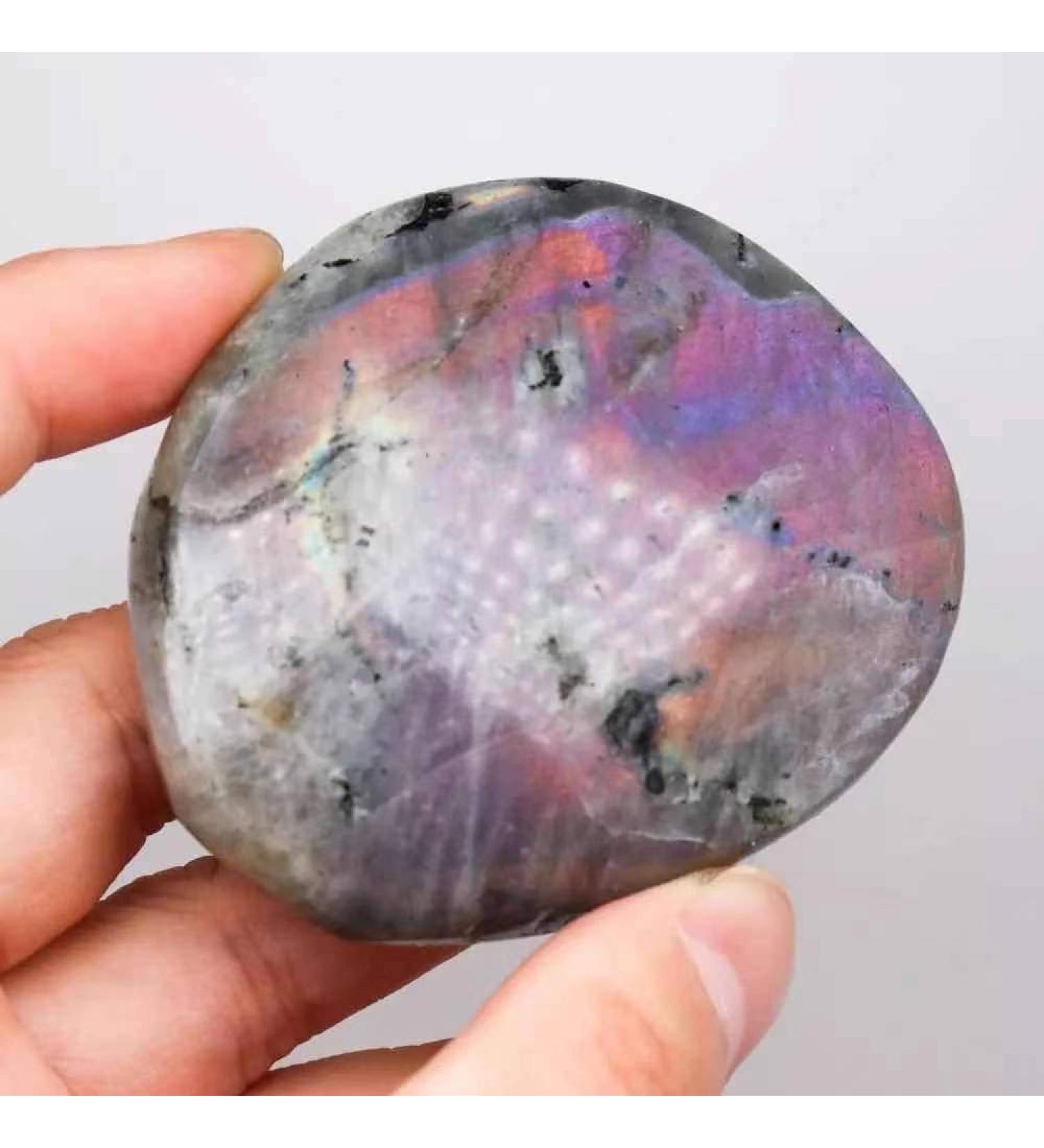 Crystals Stones 1pc Natural Purple Labradorite Palm Crystal Stone Gift 100G-150G for Decoration JIZTGEDM - Buy Online on GoSupps.com