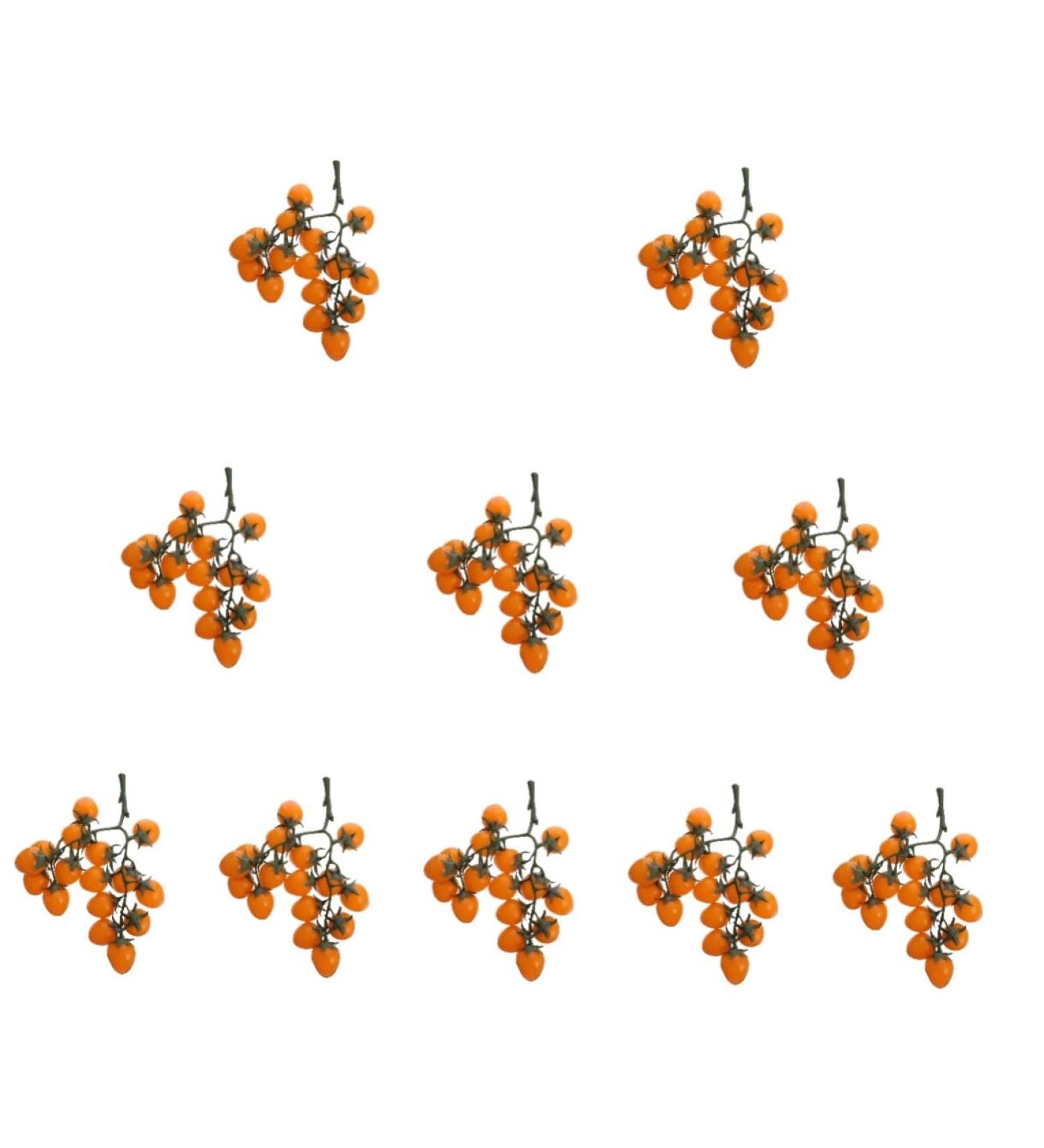 OUNONA 10pcs Faux Cherry artificial cherry tomatoes model grapes plant sculpture Grape mini autumn Longan raisin cherries Model litchi reward office vase realistic fruit Yellowx10pcs 12X20CMx10pcs - Buy Online on GoSupps.com