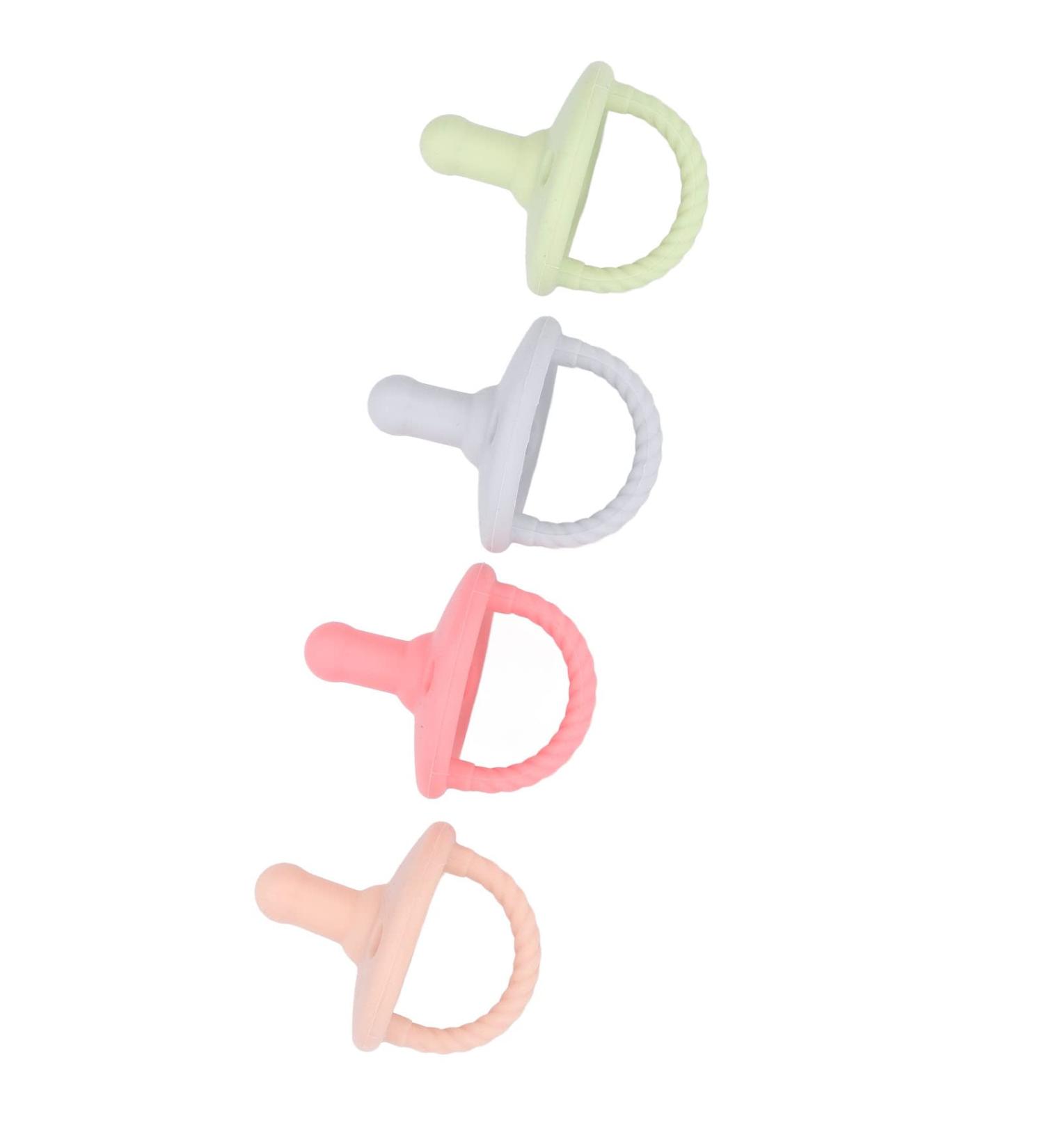 Silicone Baby Pacifier Set - 4PCS Breast-Like Design with Skin Texture for Nursery | International Shipping - Buy Online on GoSupps.com
