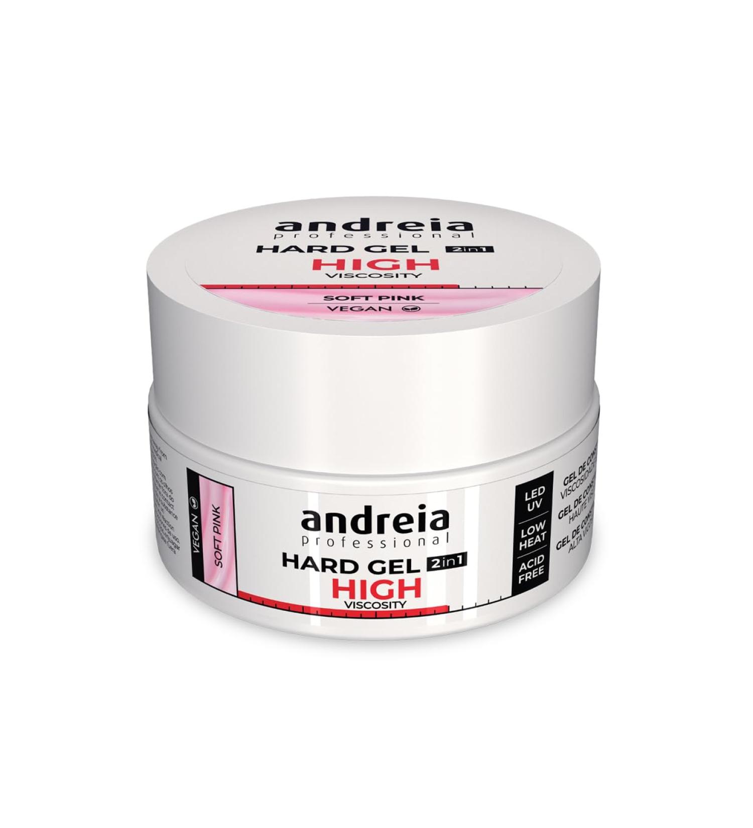 Andreia Andreia Professional UV & LED Biphasic Nail Builder Gel for Strengthening Nails or Extension High Viscosity Formula 44 g Pot Light Pink - Buy Online on GoSupps.com