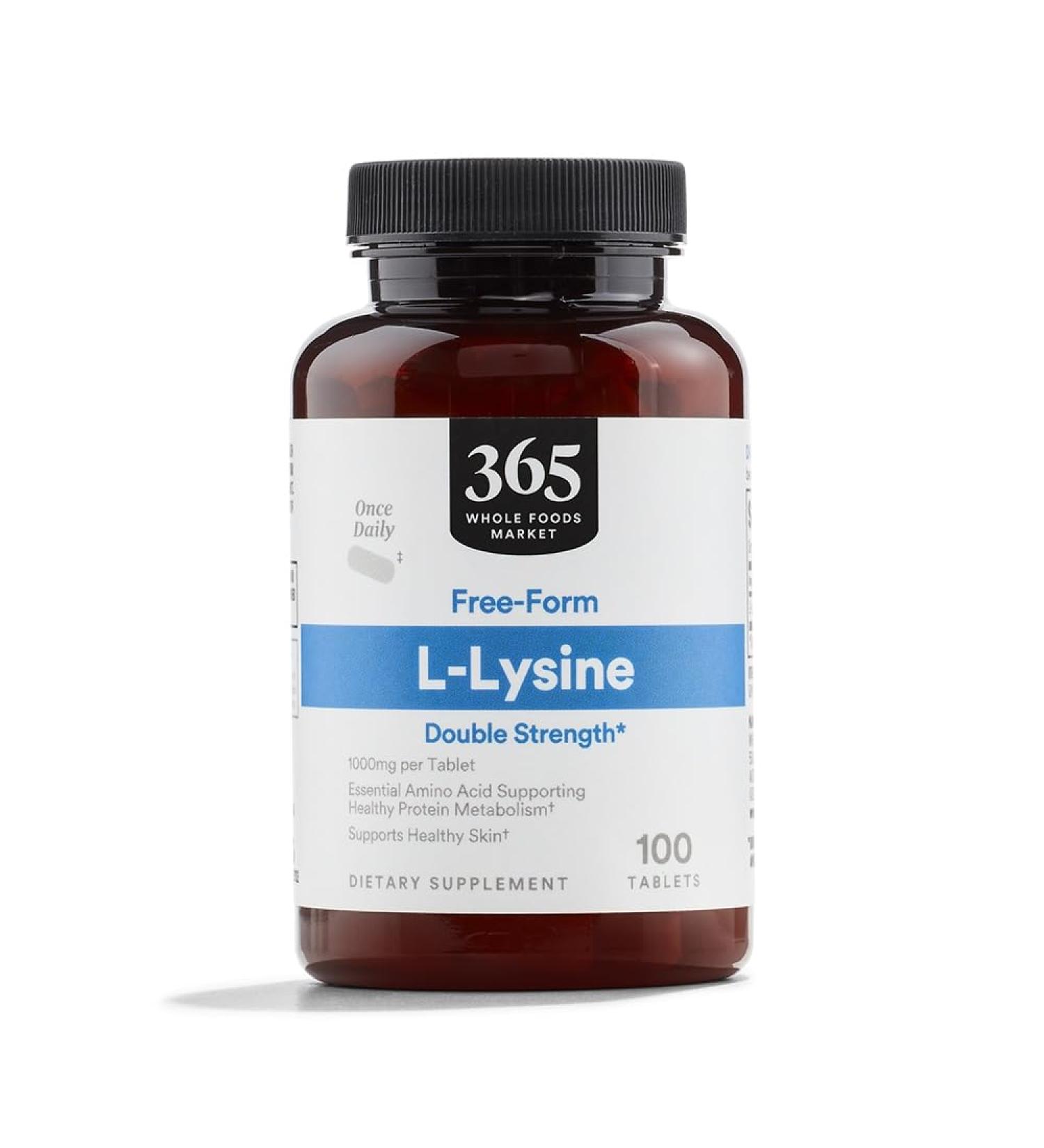 Whole Foods Market L-Lysine Double Strength 100 ct 100 Count (Pack of 1)