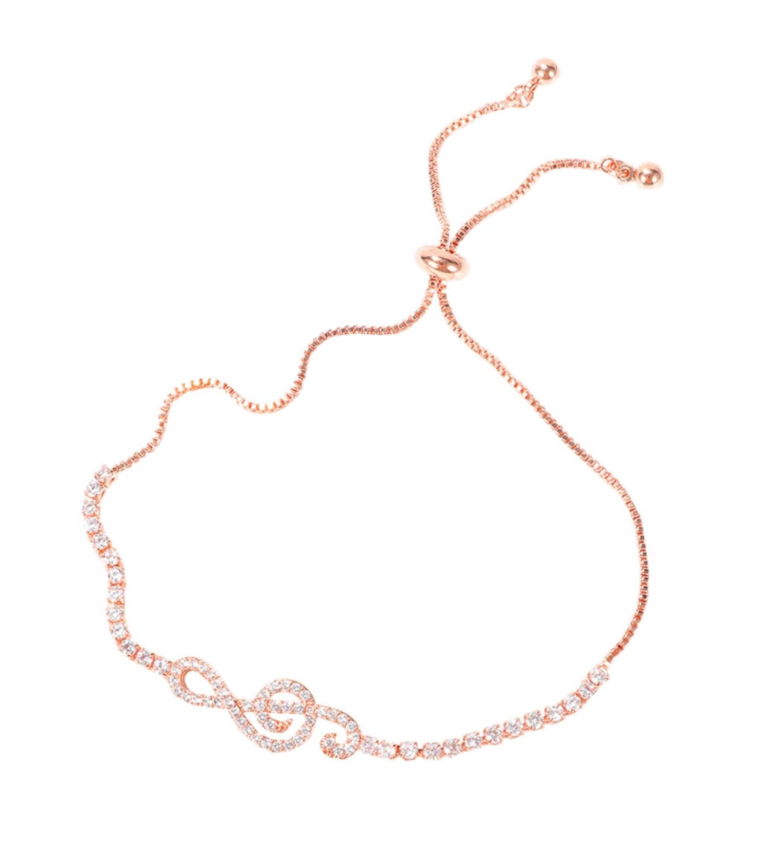 TOPPERFUN 1Pc Creative Wrist Chain decorate Accessories Musical Note Bracelet Fashion Japanese and Korean Miss Diamond wrist chain jewelry Notes Pattern Bracelet Note notes chic - Buy Online on GoSupps.com