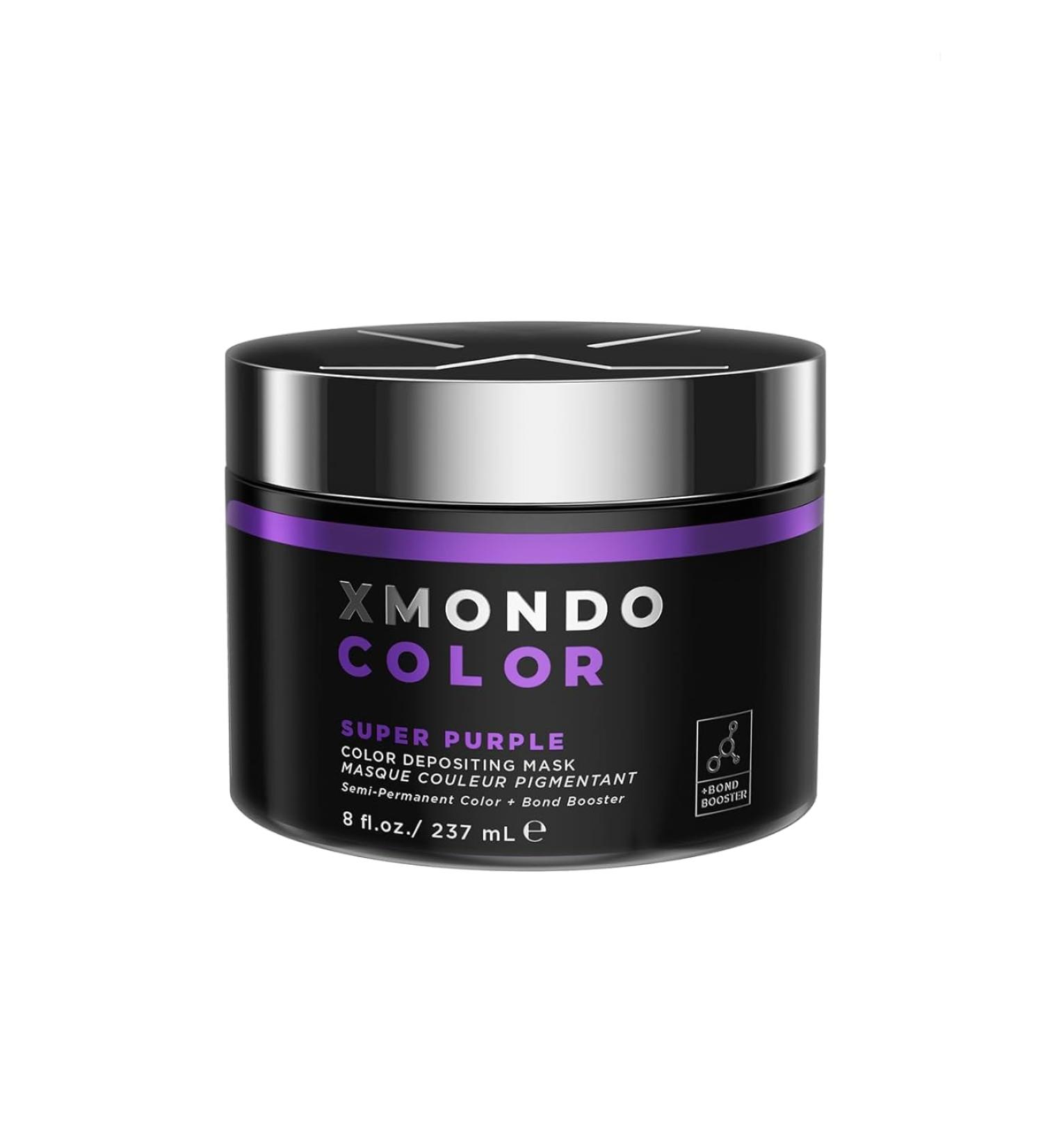 XMONDO Color Super Purple Mask & Semi-Permanent Dye | Bond Booster & Hyaluronic Acid | Vegan Nourishment & Repair | 8 Fl Oz - Buy Online on GoSupps.com