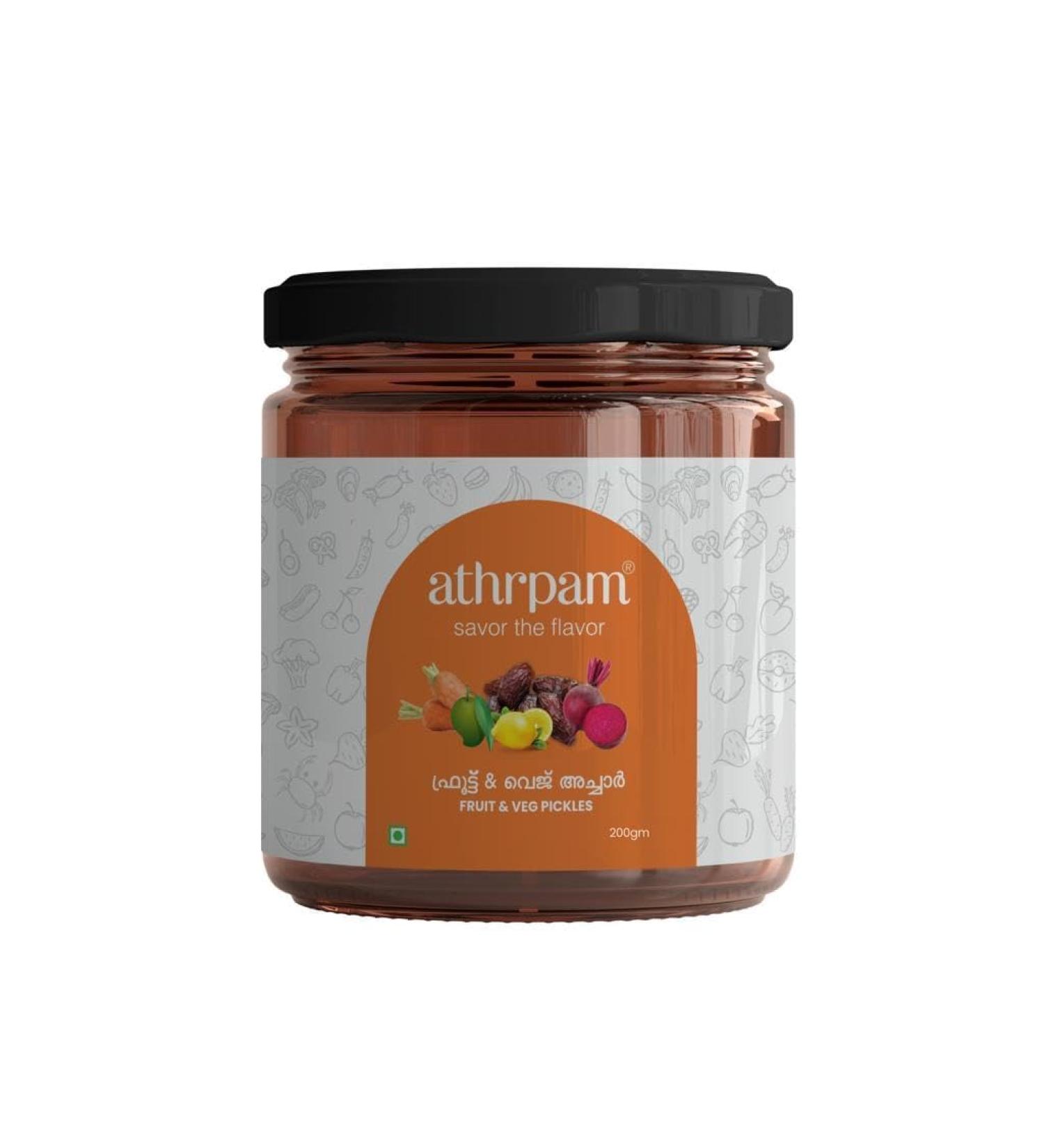 EthnicChoice Athrpam Savor The Flavor Pickle Pack of 2 (Fruit & Veg, Gooseberry & Mango) 500g