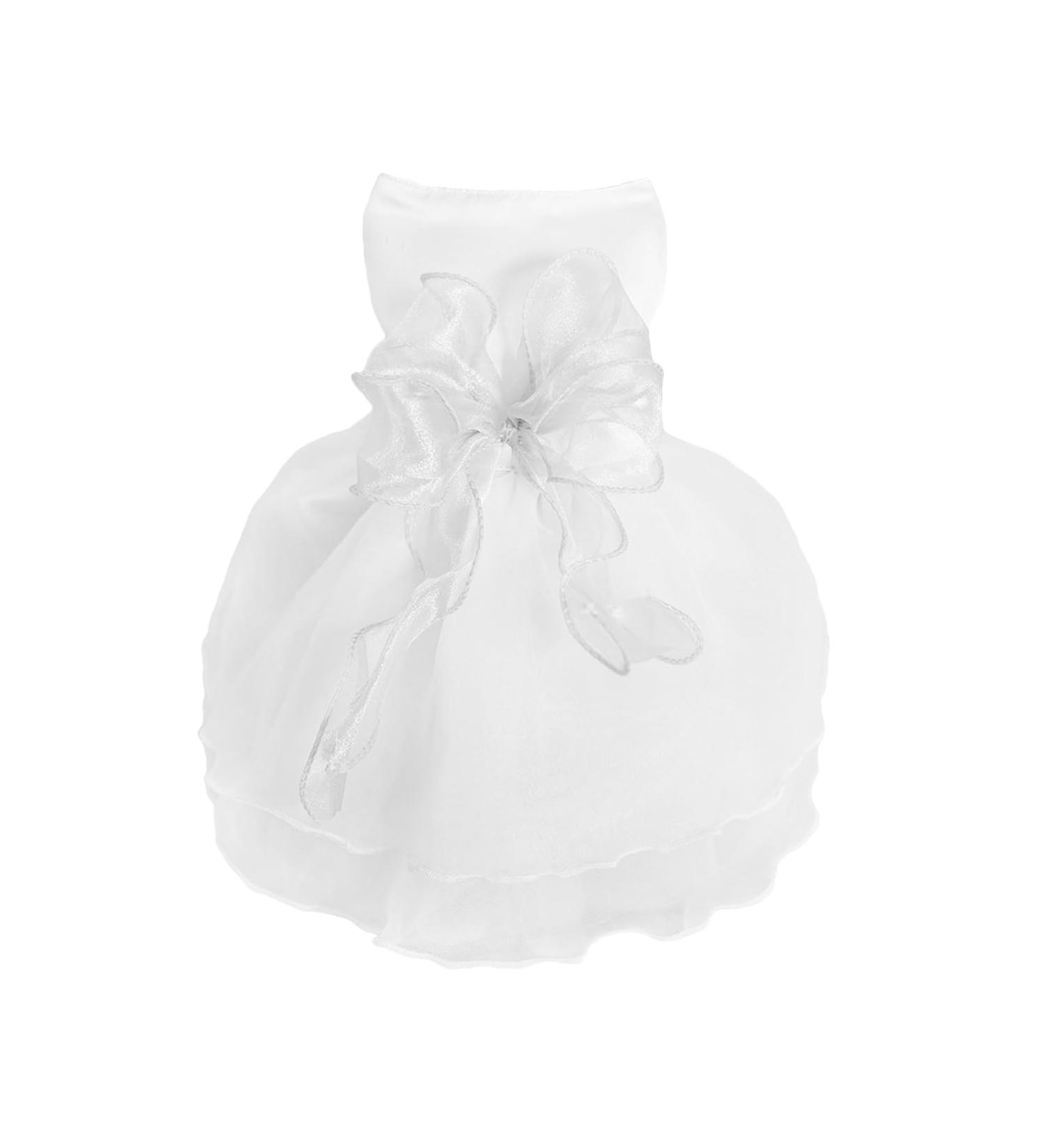 MHauslie Luxury Bowknot Dog Dress - White Medium | Fashionable Pet Skirt for Small to Medium Dogs - Buy Online on GoSupps.com
