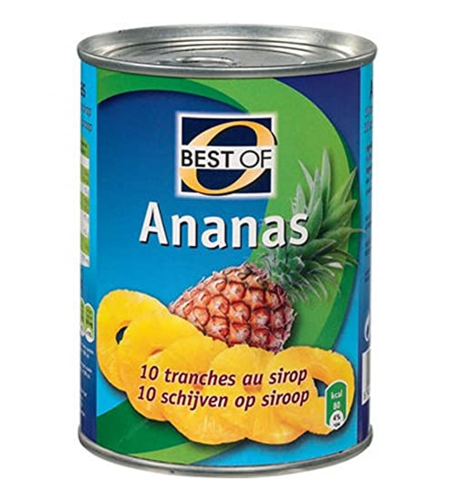 Best Of Ananas 10 Tranches au Sirop 570g (lot de 24)