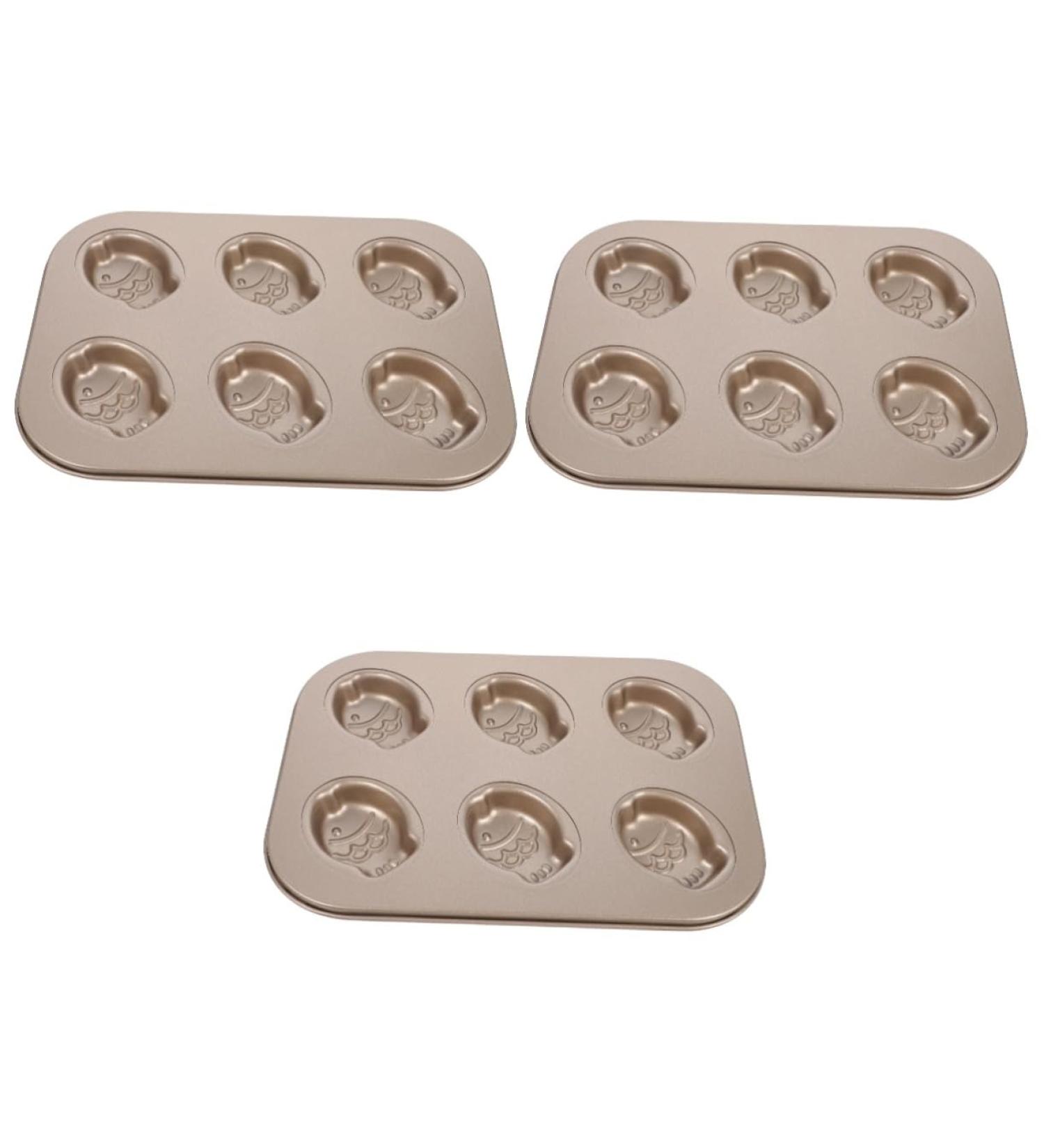 Milisten 3pcs Cake Mold 6 Cavity Baking Pan Chocolate Covered Cookies Metal Trays Stencils for Fondant Mold Cake Baking Pan Roasting Pan Non Stick Baking Pan Child Soap Carbon Steel Candy As Shownx3pcs 26.4X18.4X2.2CMx3pcs - Buy Online on GoSupps.com
