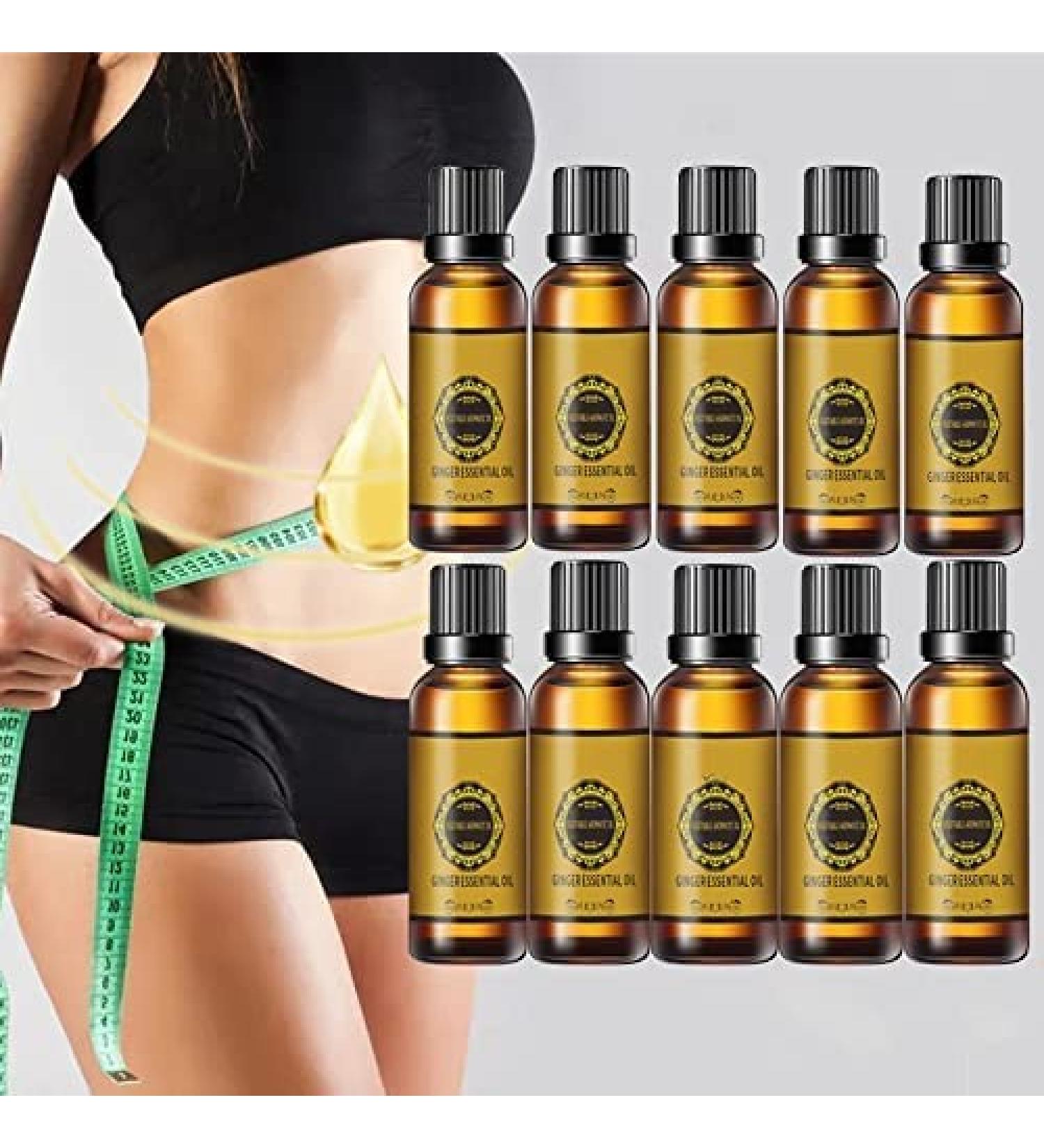 Belly Drainage Ginger Oil - Herbal Slimming & Fat Burning Massage Oil for Weight Loss | 10 PCs - Buy Online on GoSupps.com