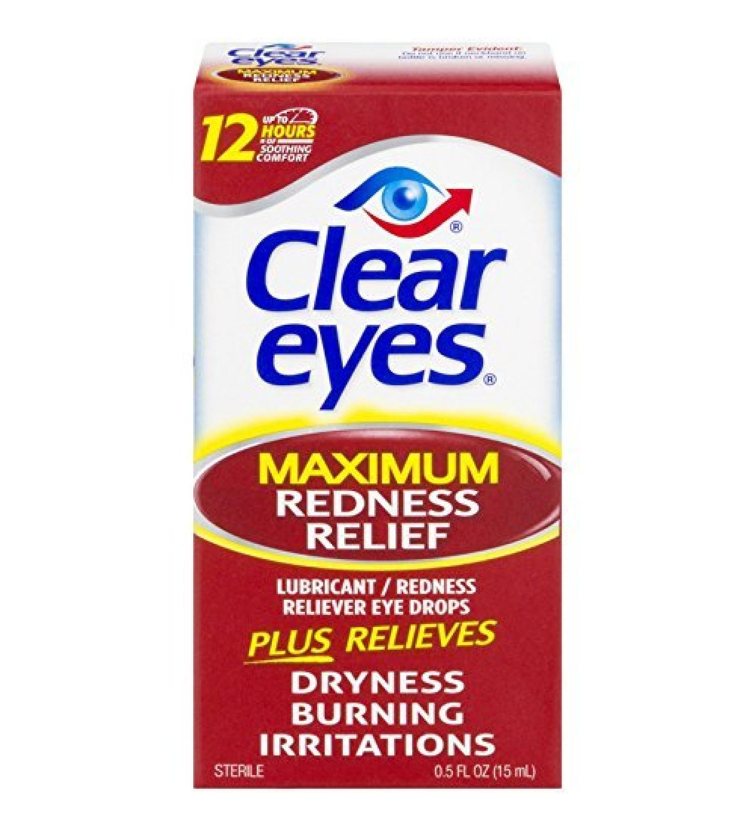 Clear Eyes Maximum Redness Relief Eye Drops 0.50 oz (Pack of 2)