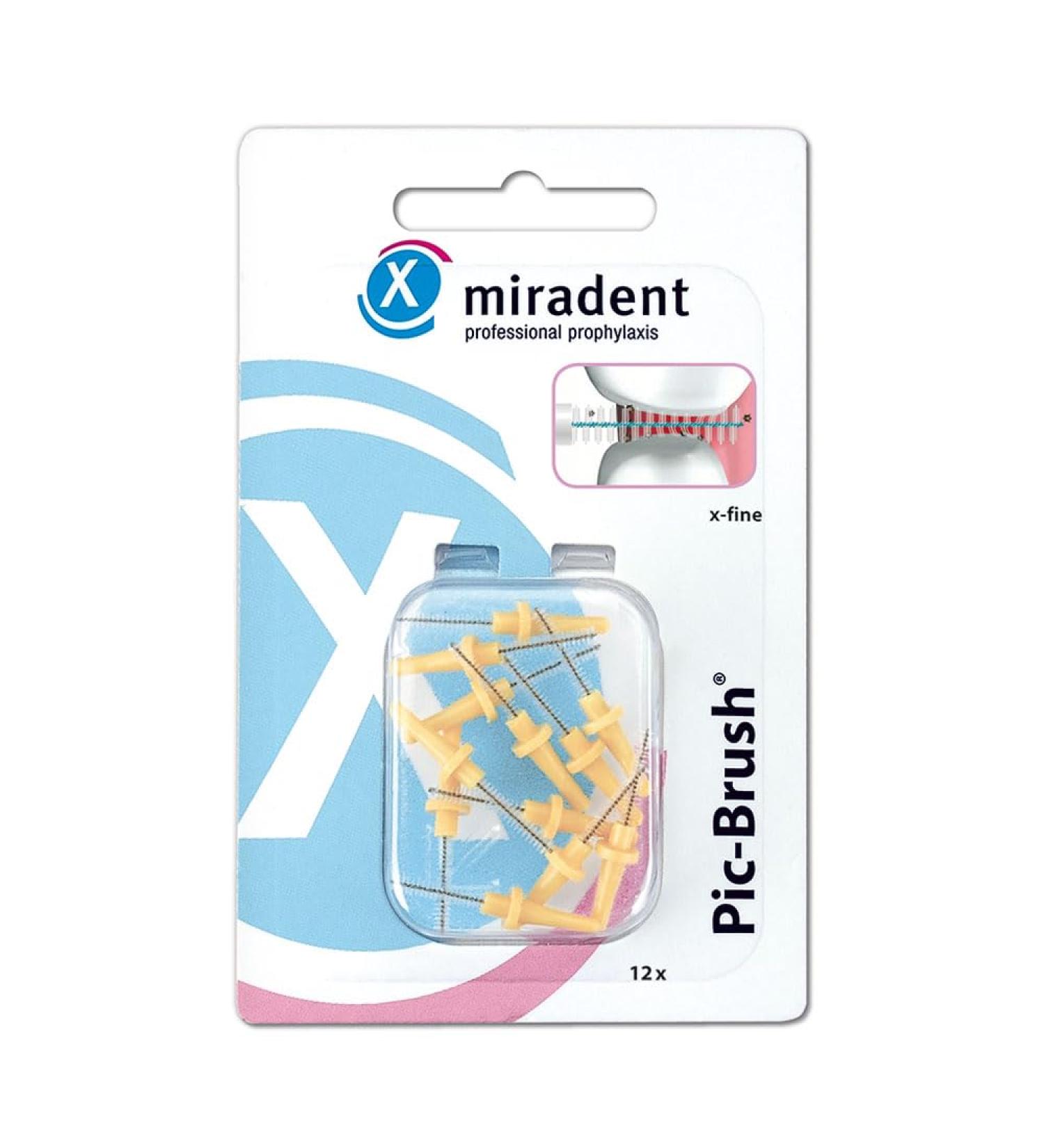 Miradent PIC-Brush replacement brushes x-fine yellow 12 pieces