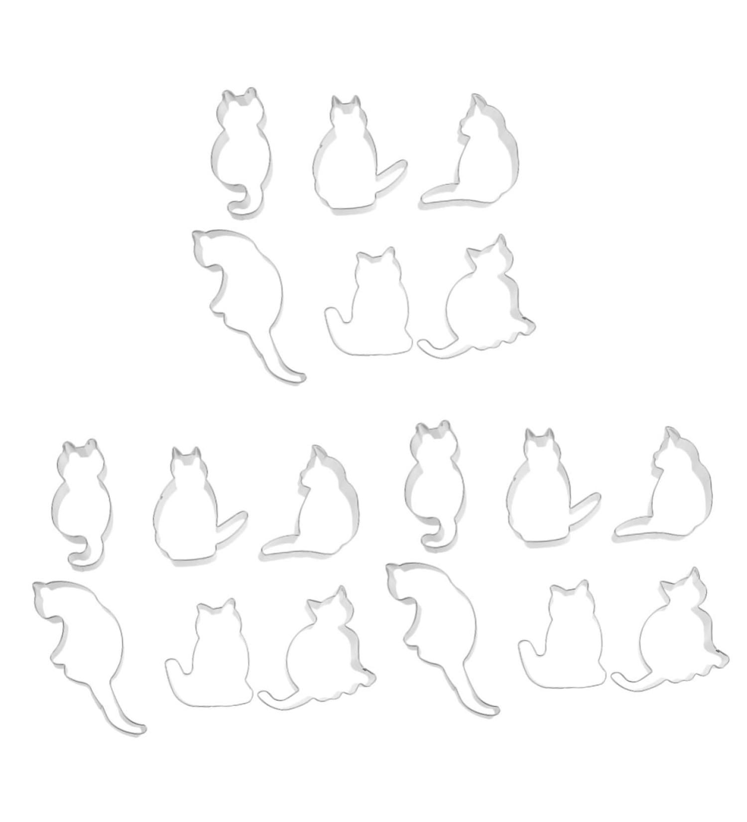 Milisten 18 Pcs Dinosaur Cookie Cookie Molds Cat Cake Mold Biscuit Mold Muffin Cake Stencil Metal Dies Biscuit Bathroom Jars Die Cutting Rice Ball Stainless Steel 13.5X5.6CMx3pcs Silverx3pcs - Buy Online on GoSupps.com