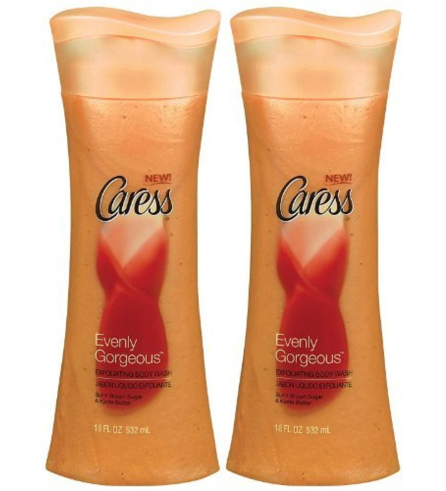 Caress Exfoliating Body Wash - Evenly Gorgeous - 18 oz - 2 pk