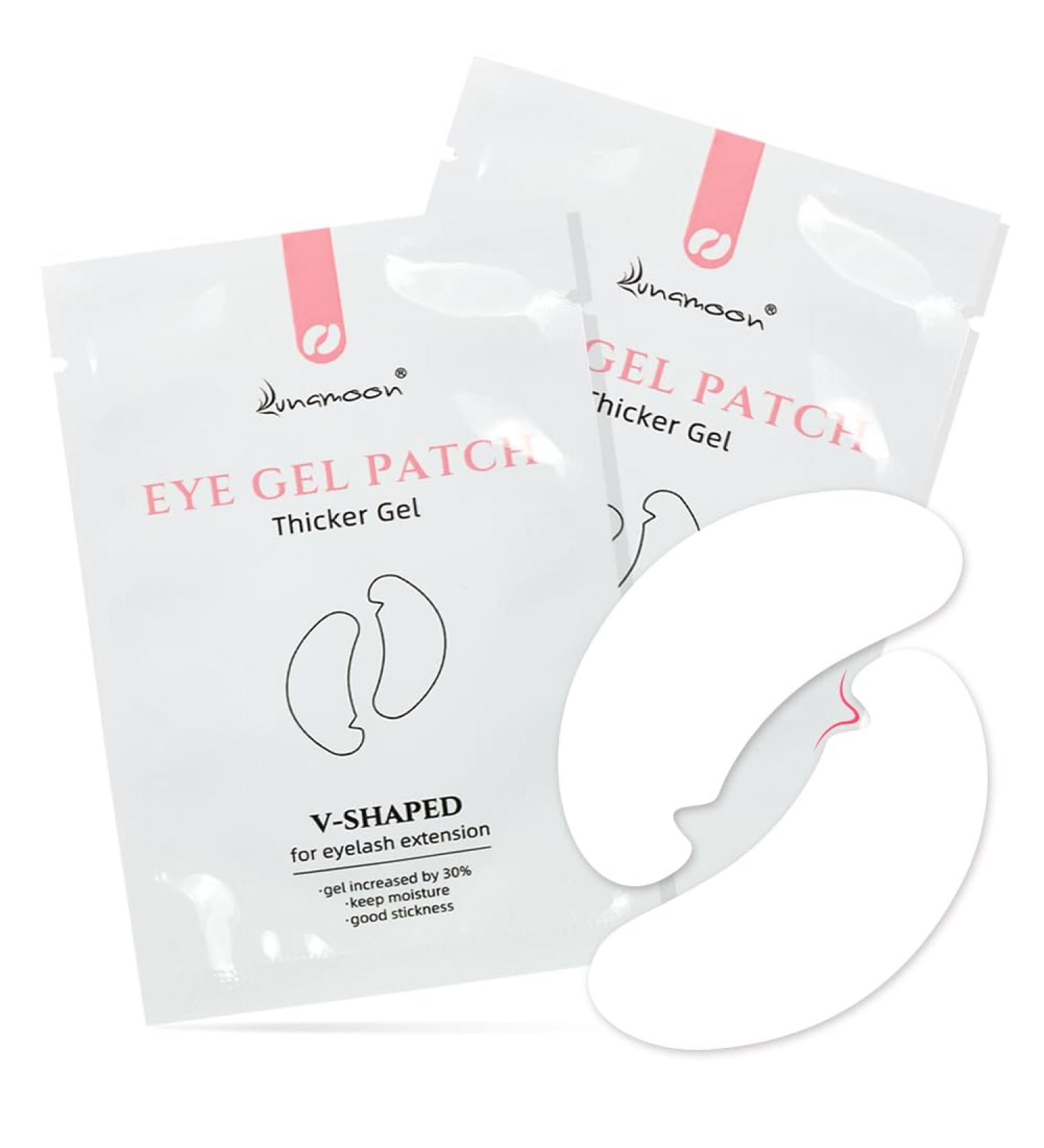 Lunamoon Eye Pads for Eyelash Extensions - 50 Pairs V-Pads for Lash Lifting & Gel Patch - Best Eyelash Extension Supplies (V-Pink) - Buy Online on GoSupps.com