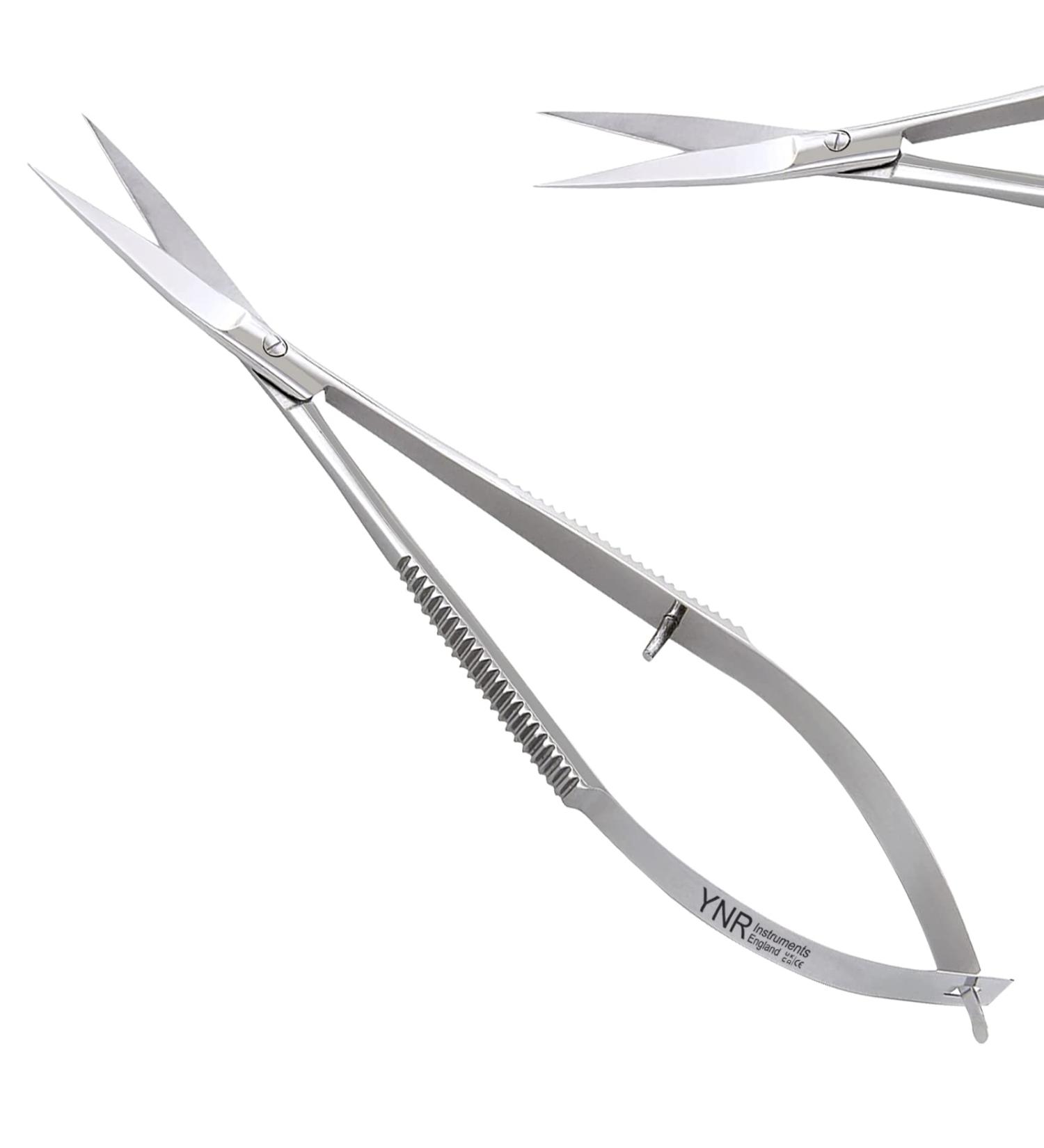 Facial Hair Scissors-Eyebrow Trimmer-Grooming Scissors for Eyebrow Shaping Ear Nose Nostril Hair & Moustache (Silver Straight) - Buy Online on GoSupps.com