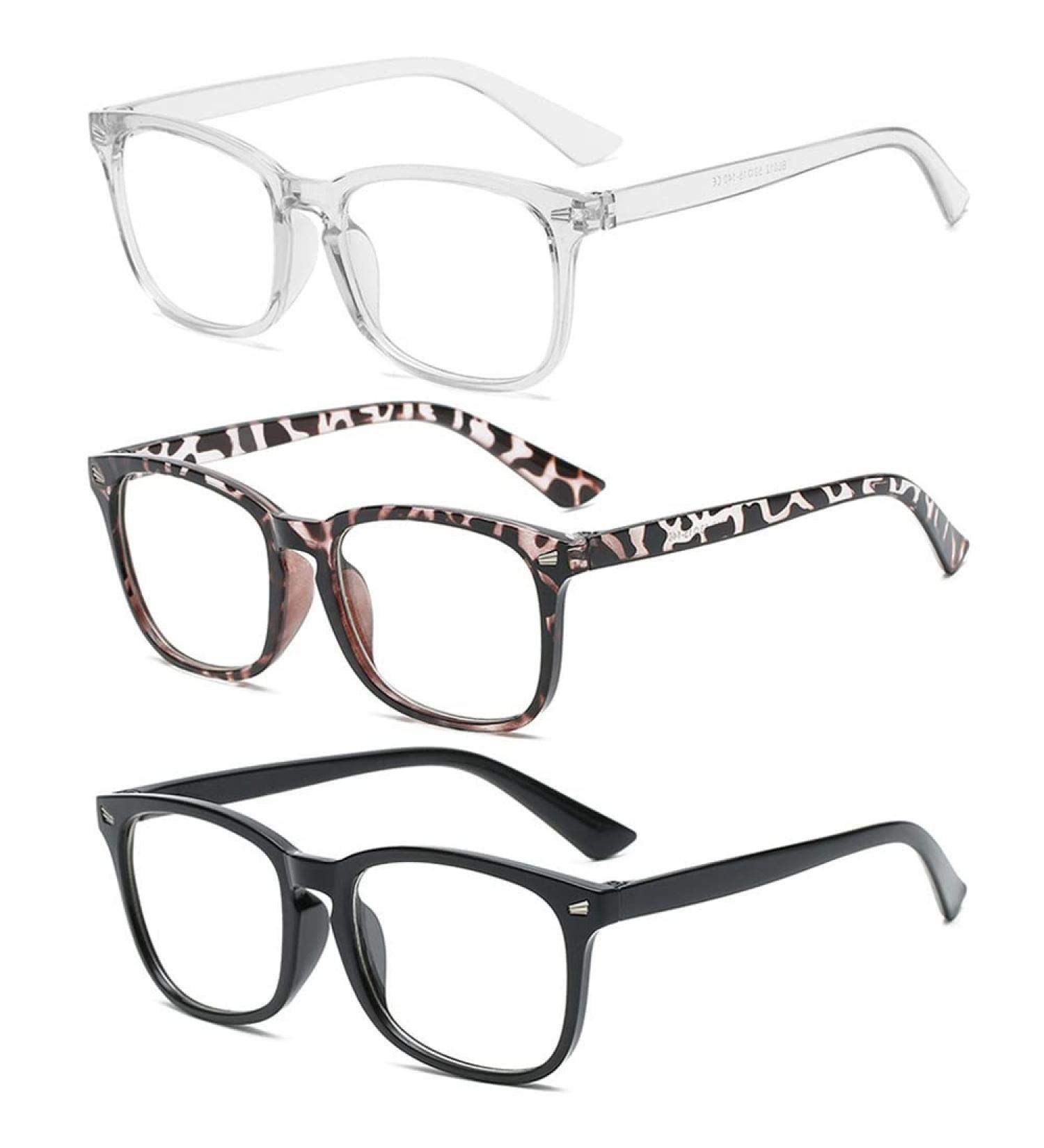 3 Pack Blue Light Filter Glasses for Men & Women - Anti-Blue Light Computer Reading Glasses & Prescription Options - Buy Online on GoSupps.com