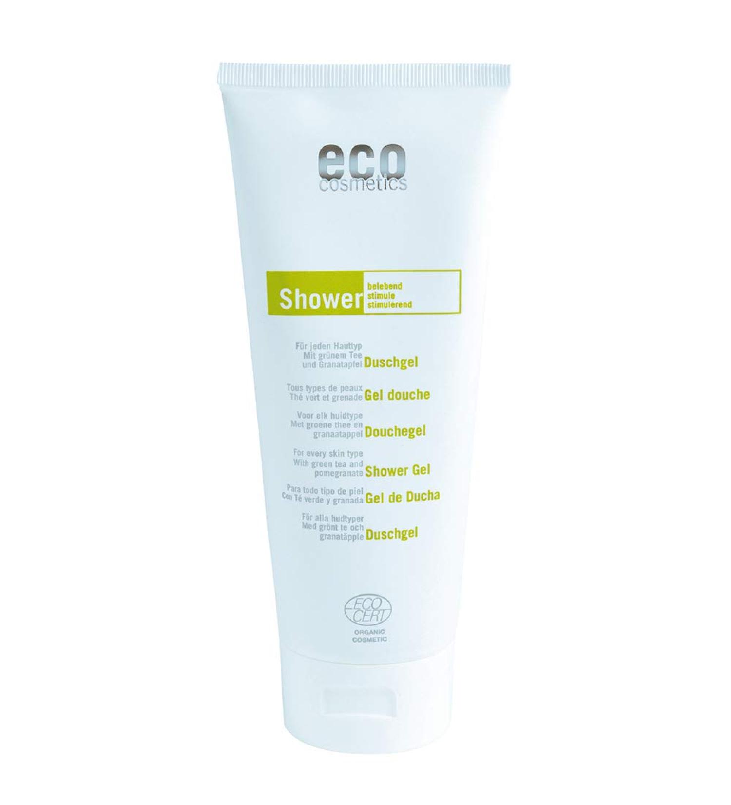 Eco Cosmetics eco cosmetics Body Wash for the Whole Family Natural Cosmetics with Green Tea and Pomegranate Gentle Freshness Subtle Fragrance Vegan Microplastic Free 1 x 200ml