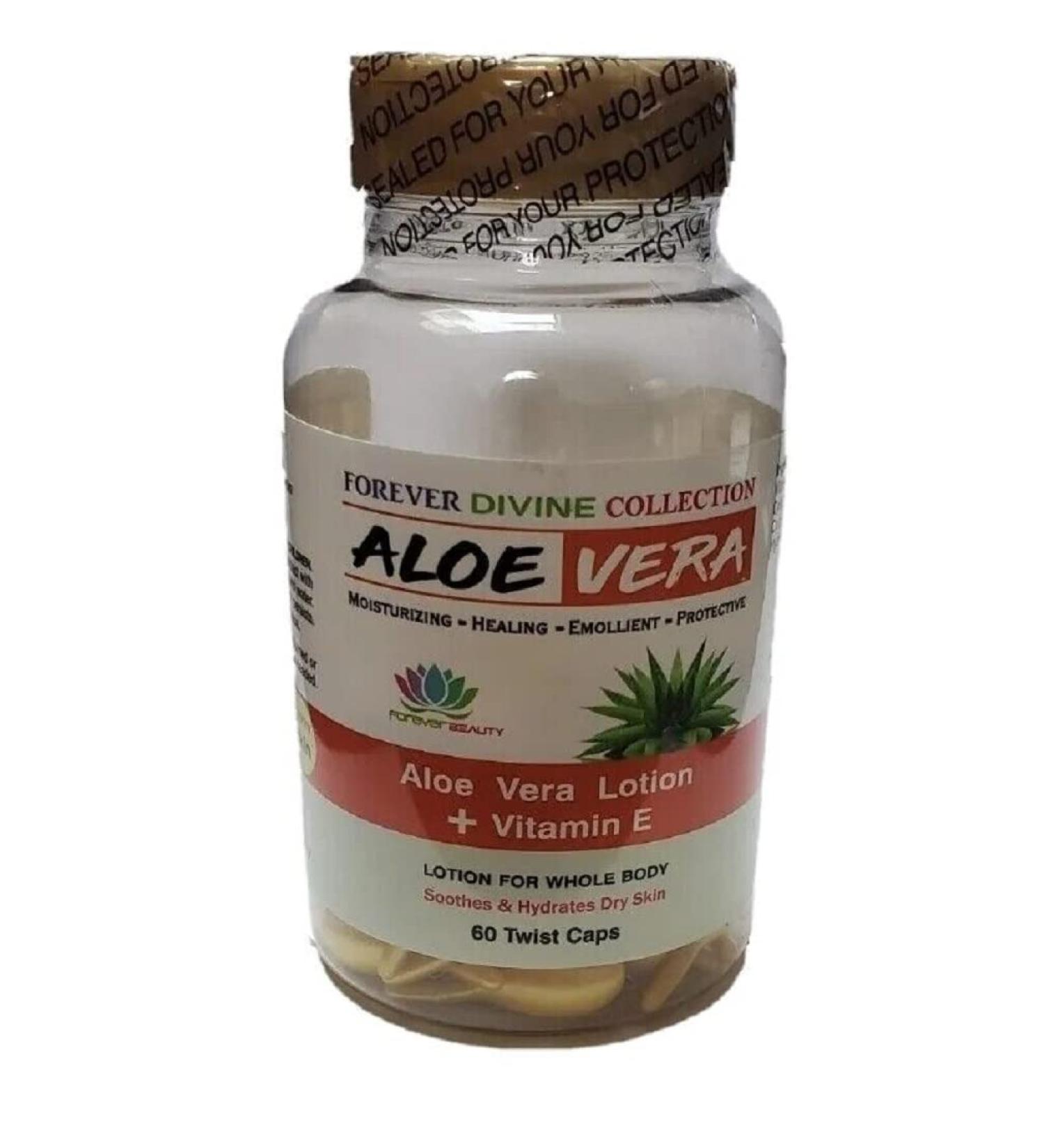 Earth's Creation Aloe Vera & Vitamin E Skin Moisturizer for Dry Skin, Sunburn - 60 Twist Caps - Buy Online on GoSupps.com