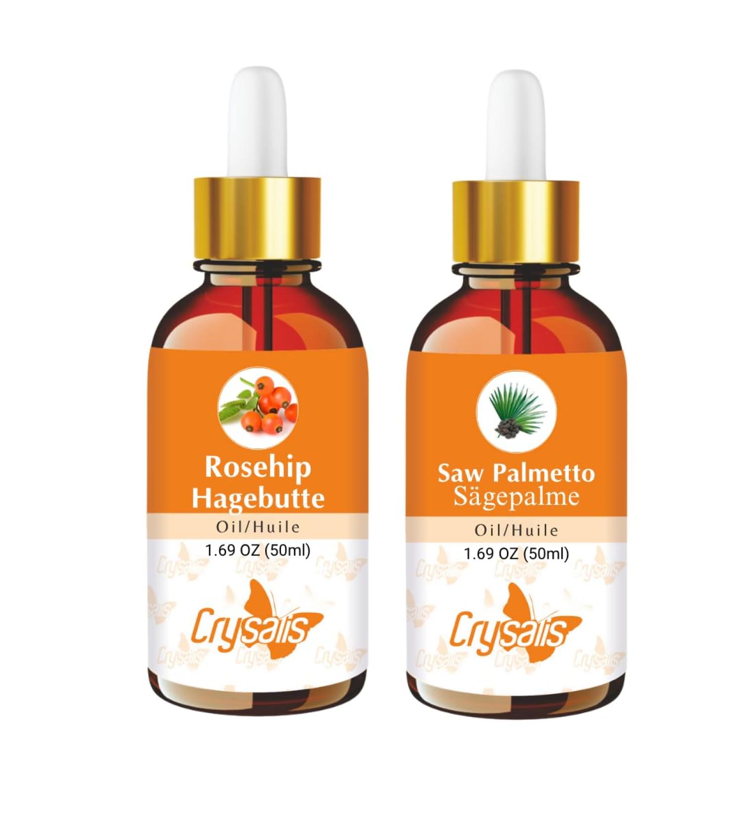  CRYSALIS Crysalis Combo d'huile : Rosehip (Rosa Canina L ) 50 ml et Saw Palmetto (Serenoa repens) Oil - 50 ml - Buy Online on GoSupps.com