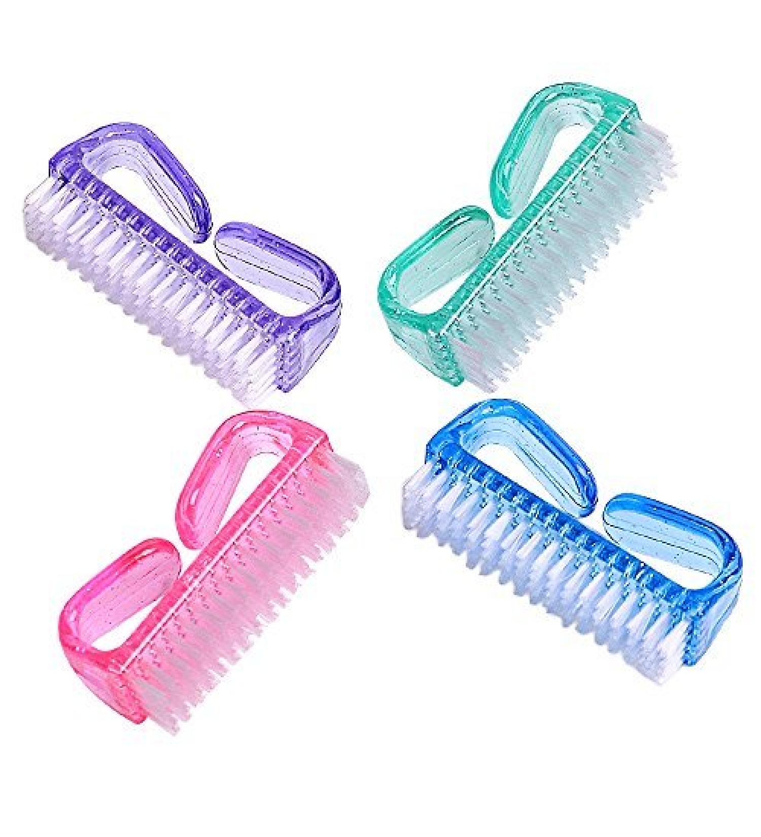 Handle Grip Nail Brush - Fingernail & Toe Cleaning Brushes for Men and Women - 4 Pack - Buy Online on GoSupps.com