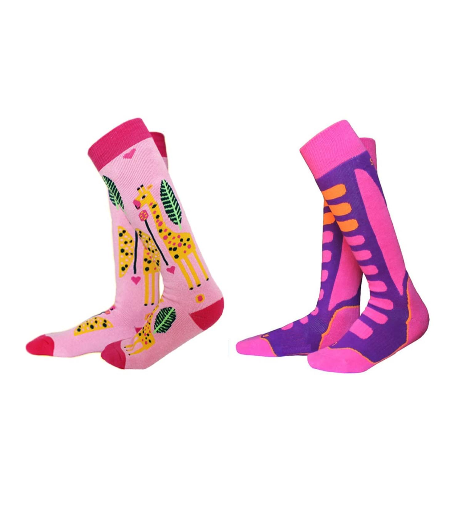Buy 7-Mi Children's Ski Socks - Unisex Thermo Winter Socks Warm & Breathable Quick-Drying 2 Pairs for Ages 5-10 - Perfect for Snowboarding & Skiing - Buy Online on GoSupps.com
